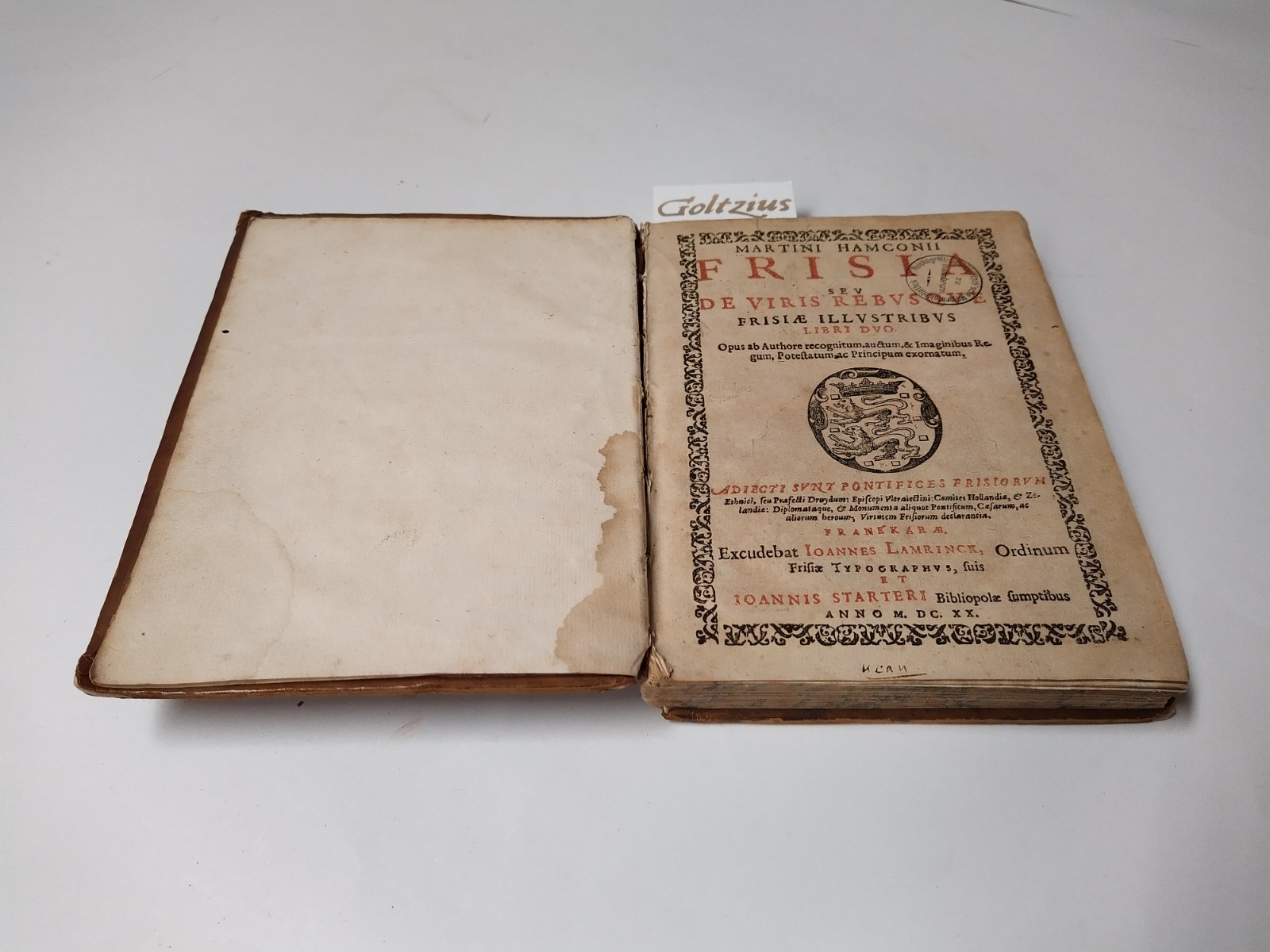 Martinus Hamconius Frisia seu de viris rebusque Frisiae illustribus. Libri duo.