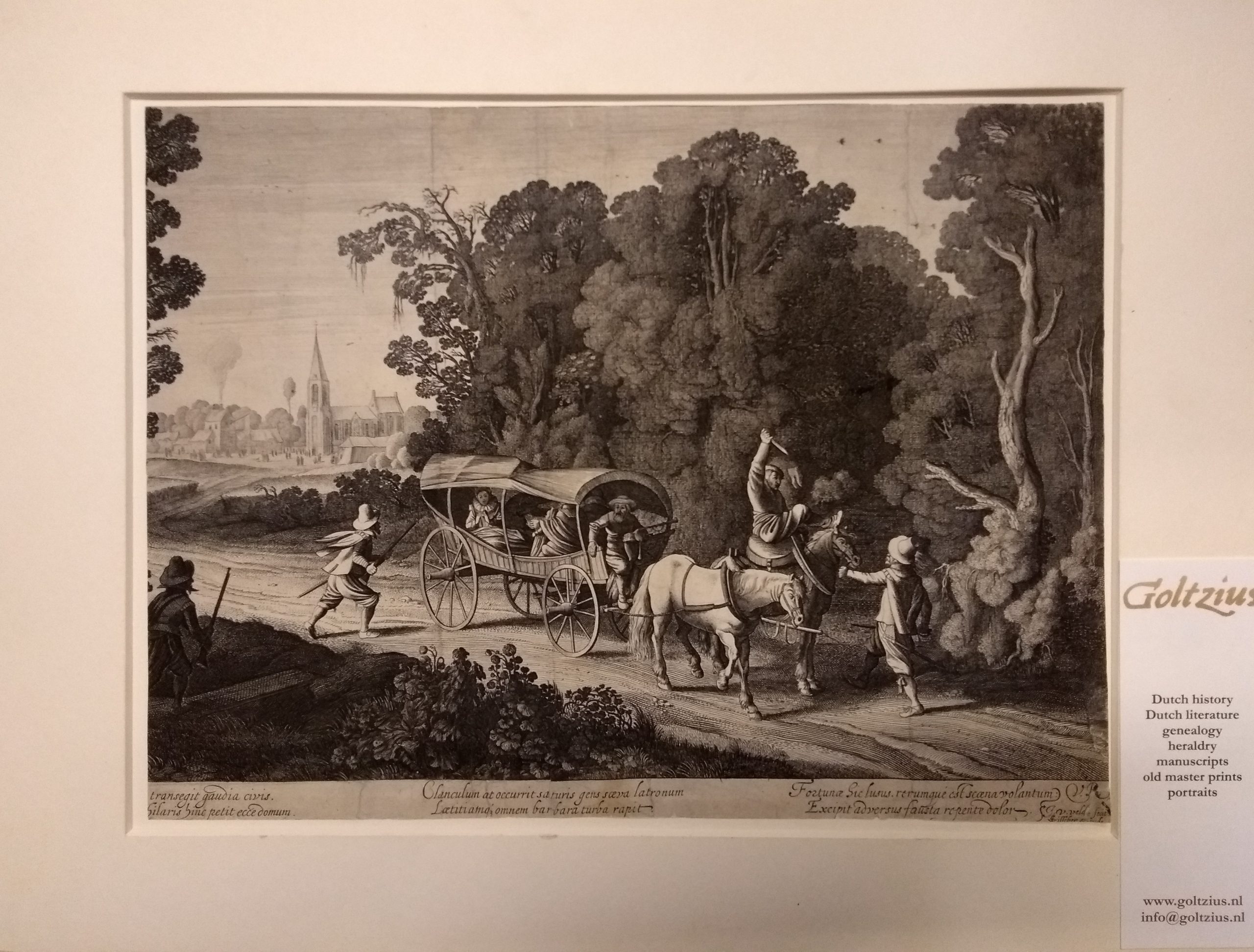 VELDE, JAN VAN DE II (C.1593-1641), Hold-up of a carriage