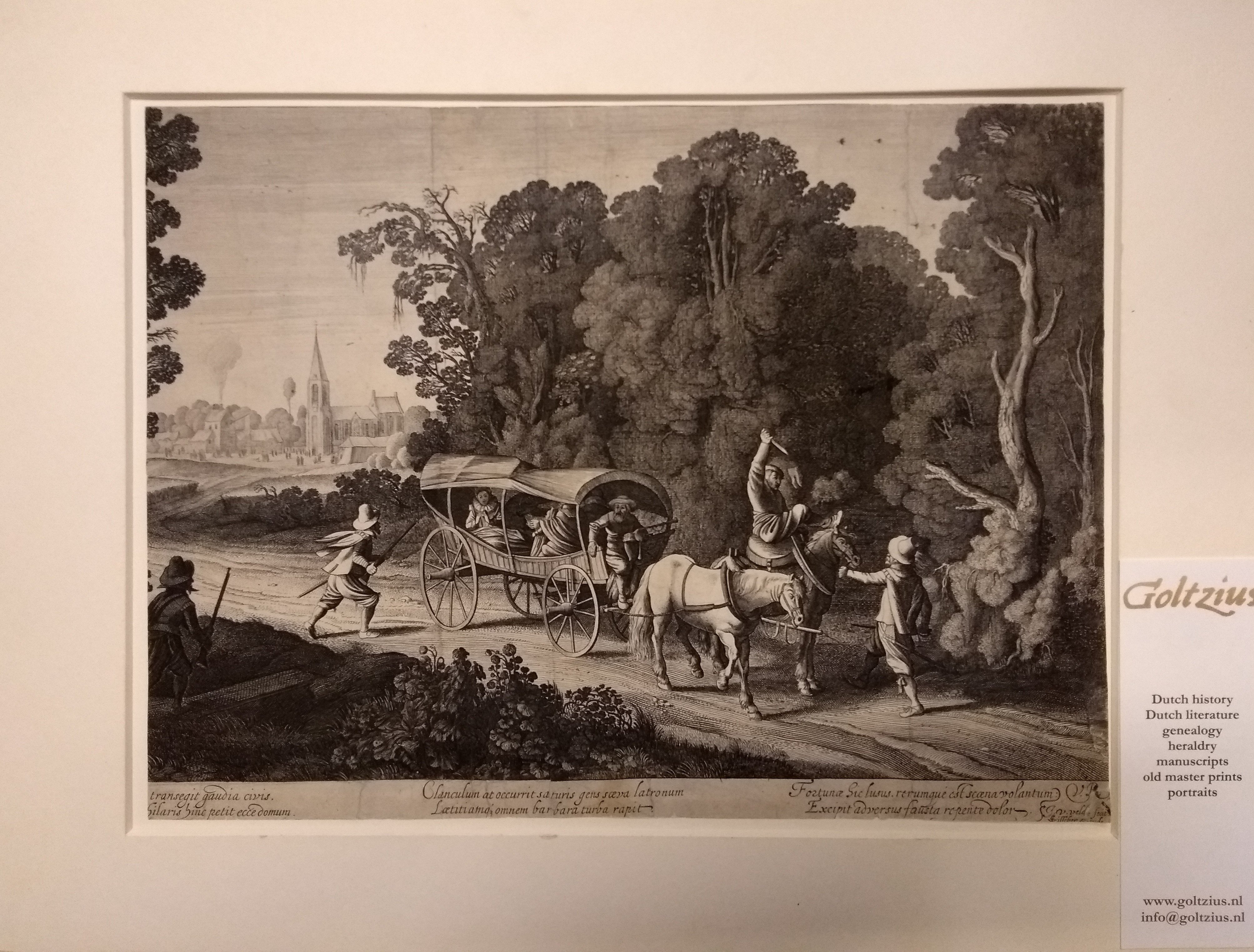 VELDE, JAN VAN DE II (C.1593-1641), - Hold-up of a carriage