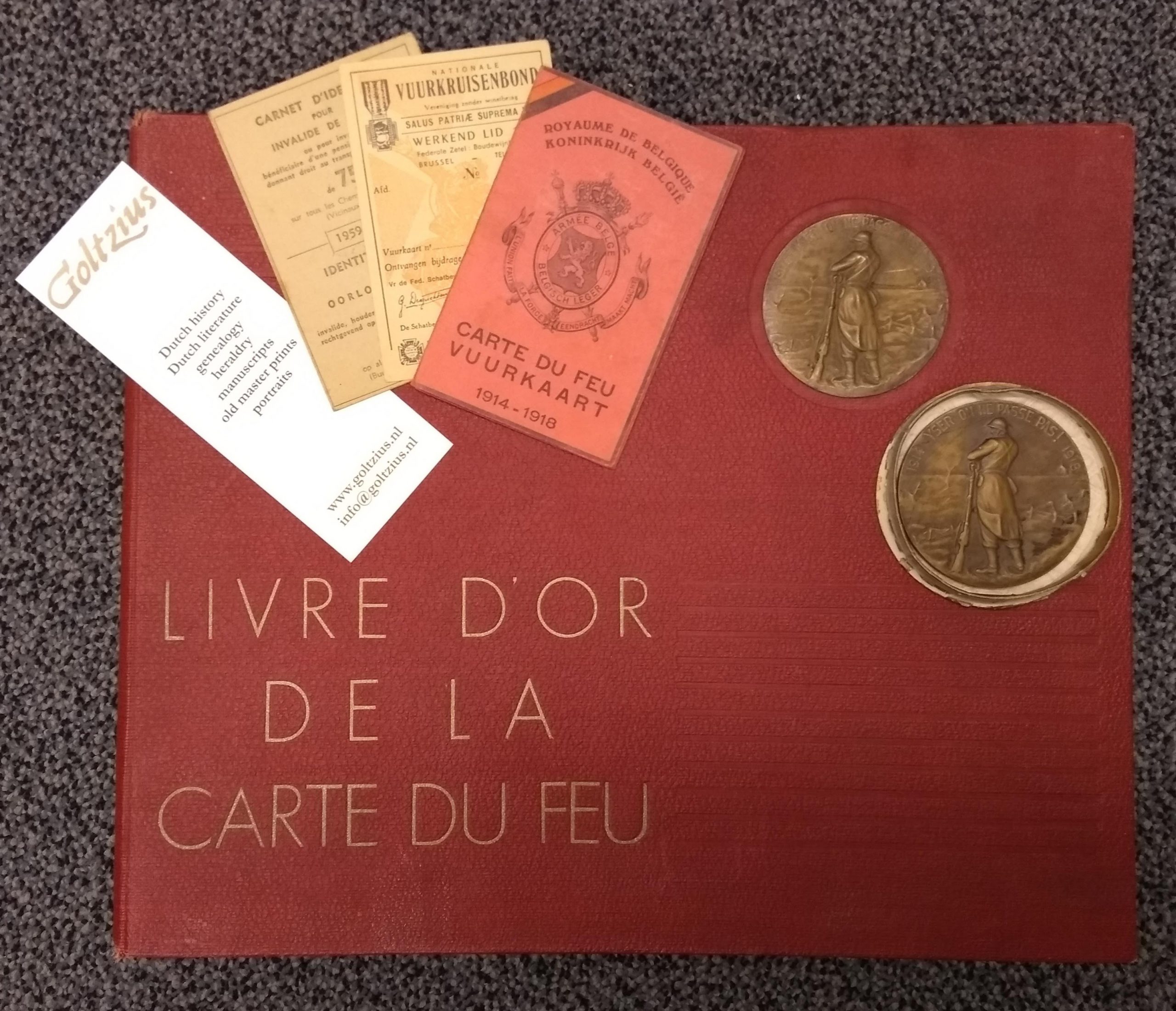 Livre d'or de la Carte de Feu of Marcel H.G. Grenier