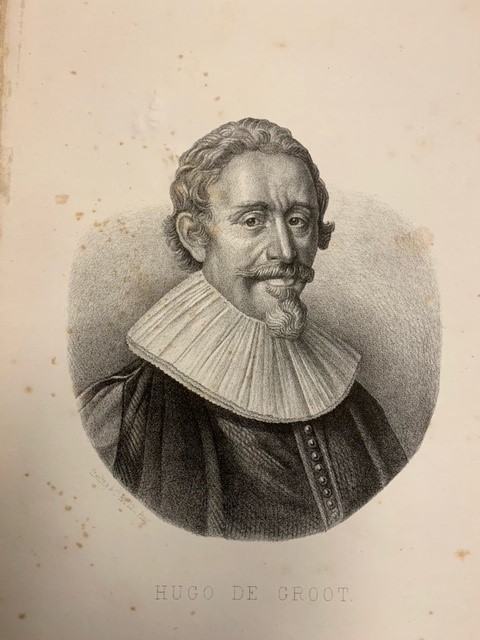 Hugo de Groot portrait lithograph by Tresling & Co, Hof Lith Amst.