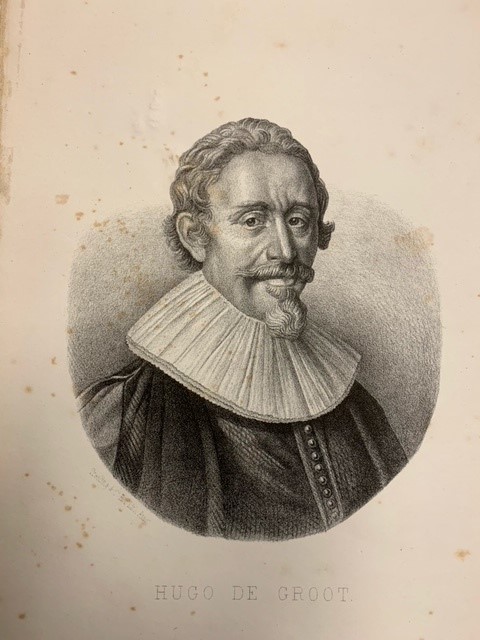  - Hugo de Groot portrait lithograph by Tresling & Co, Hof Lith Amst.