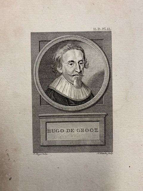 Hugo de Groot, engraved portrait by H. Vinkeles, after J. Buys,