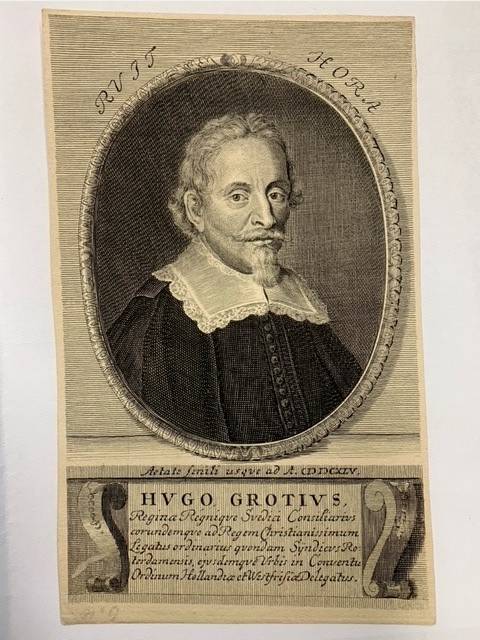  - Hugo de Groot, Hugo Grotius engraved portrait Aetate senili usque ad A. MDCXLV.