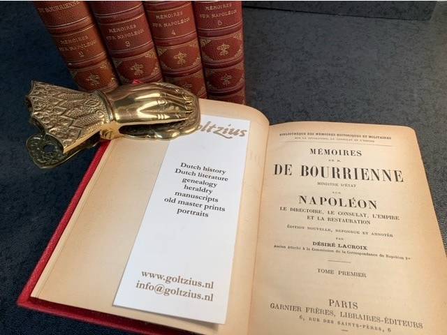 BOURIENNE, LOUIS ANTOINE FAUVELET DE, Mémoires de M.de Bourrienne, Ministre d'état sur Napoléon - le directoire, le consulat, l'empire et la restauration.