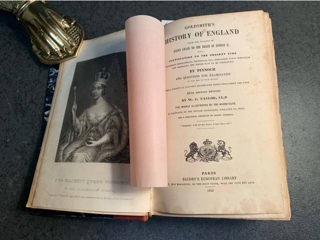 PINNOCK, TAYLOR, W.C., Goldsmith's history of England, from the invasion of Julius Caesar to the death of George II : with a continuation to the present time. Illustrated with 330 woodcuts.