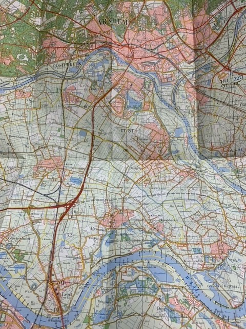Topographical map of The Netherlands, topografische kaart van Nederland. Military map of the Netherlands. Bonnebladen.