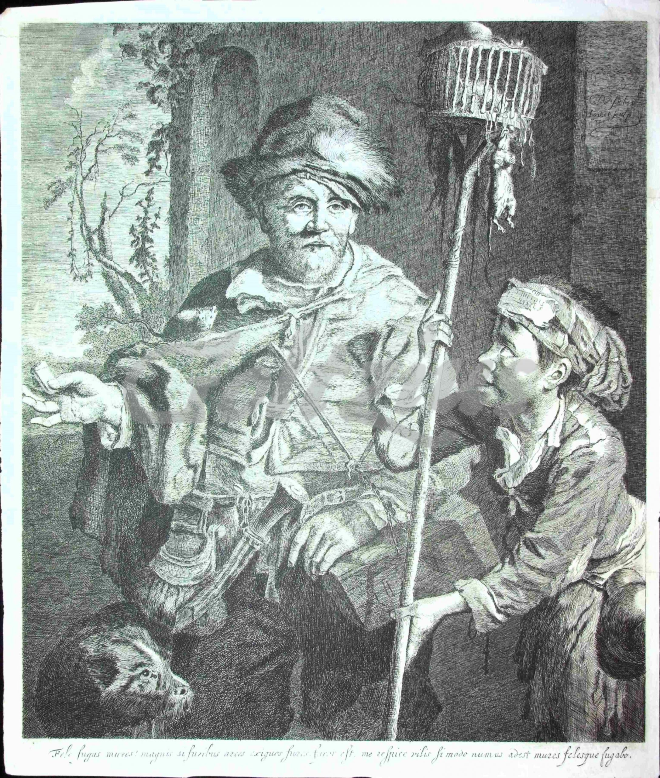 VISSCHER, CORNELIS (II), The ratcatcher and his apprentice