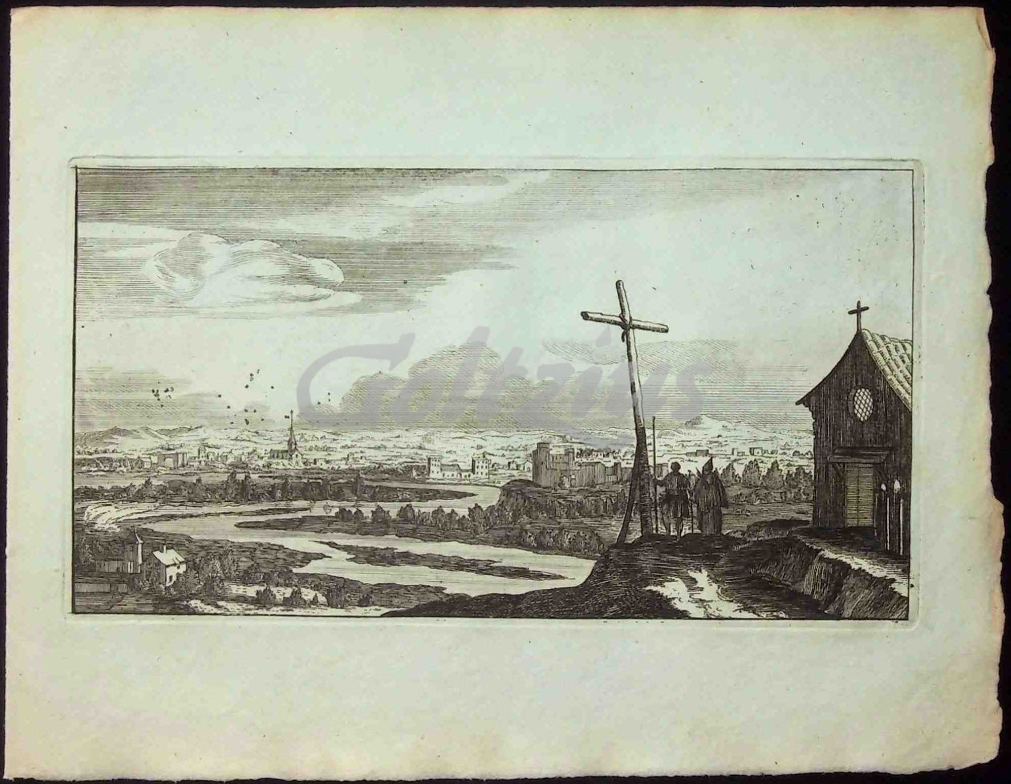 ANONYMOUS, Landscape with chapel and river