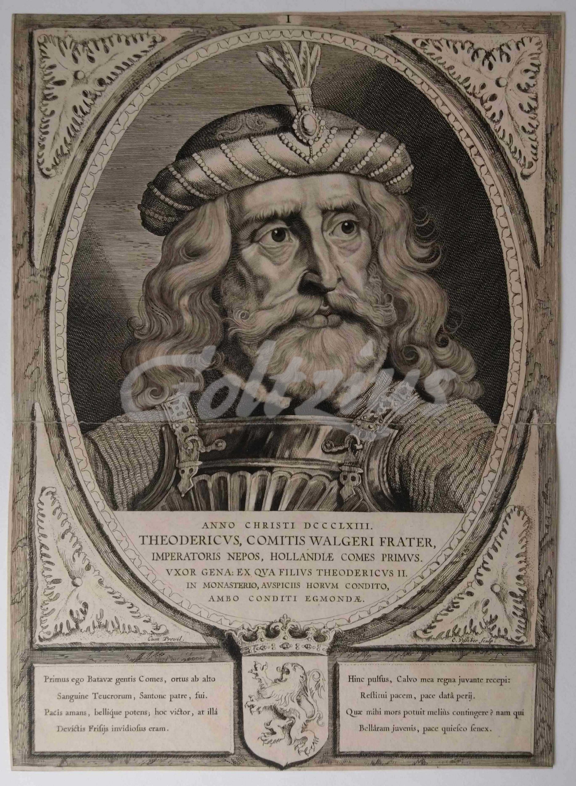 VISSCHER, CORNELIS, Portrait of Dirk I