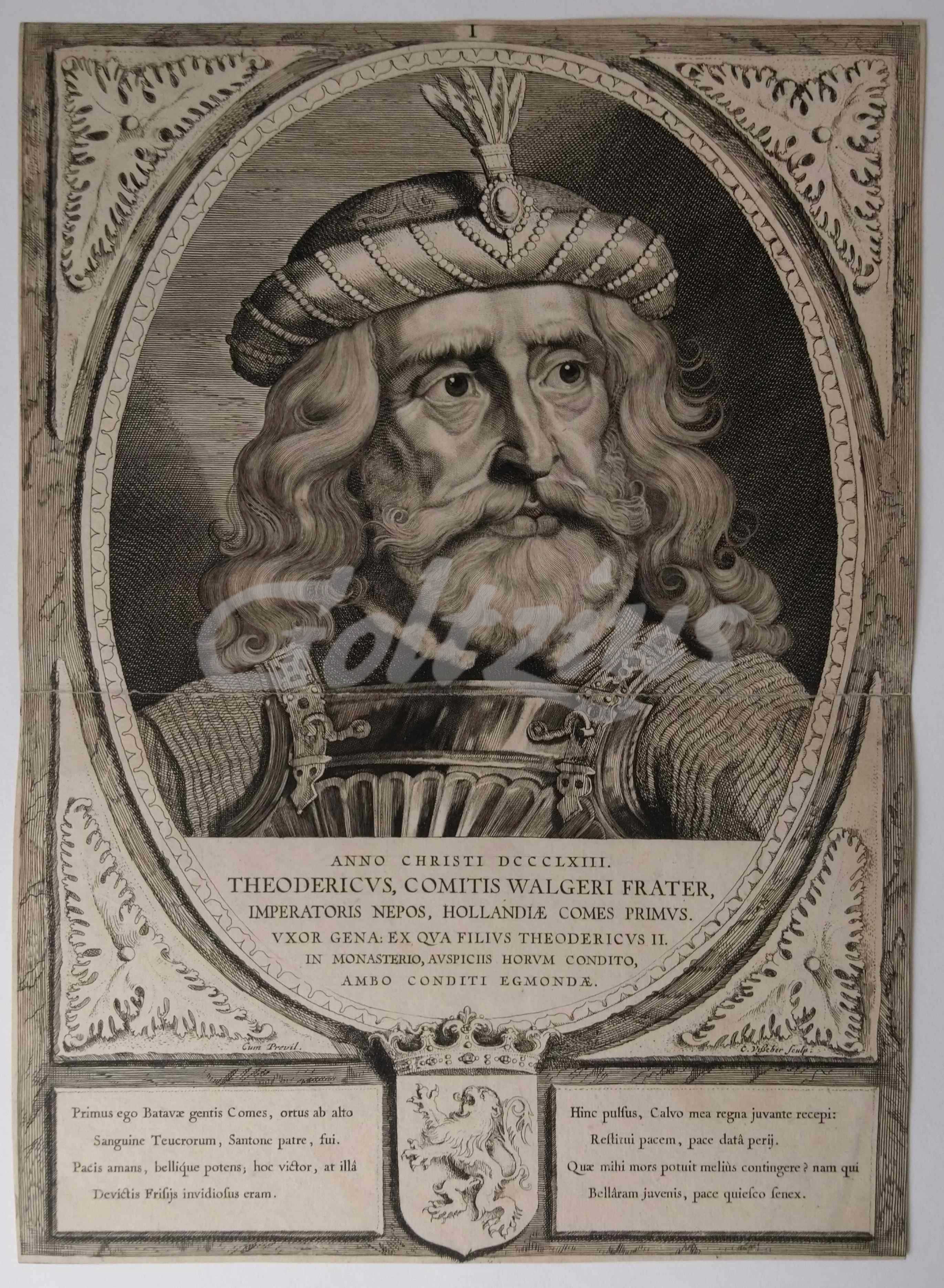 VISSCHER, CORNELIS, - Portrait of Dirk I