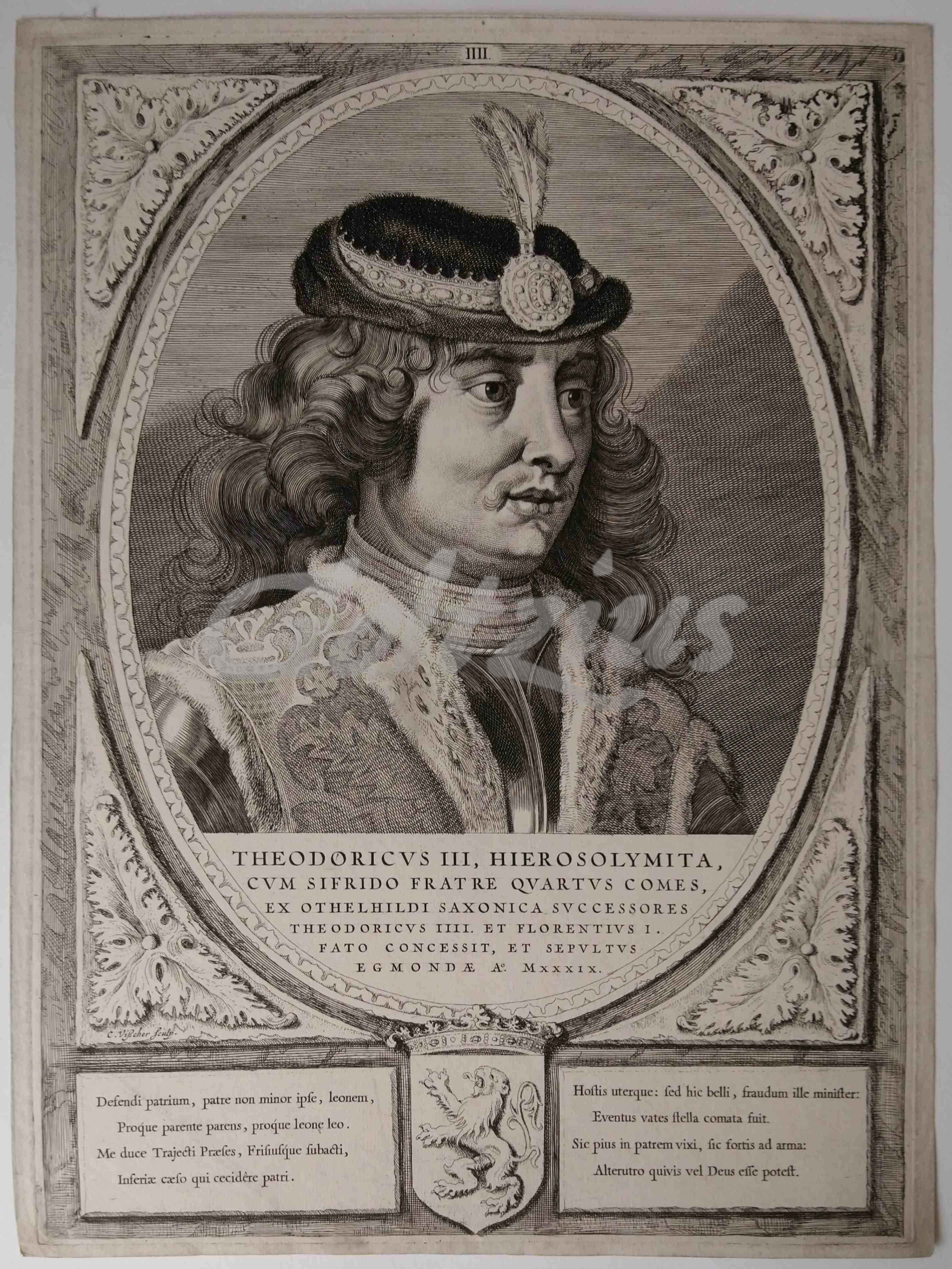 VISSCHER, CORNELIS, - Portrait of Dirk III