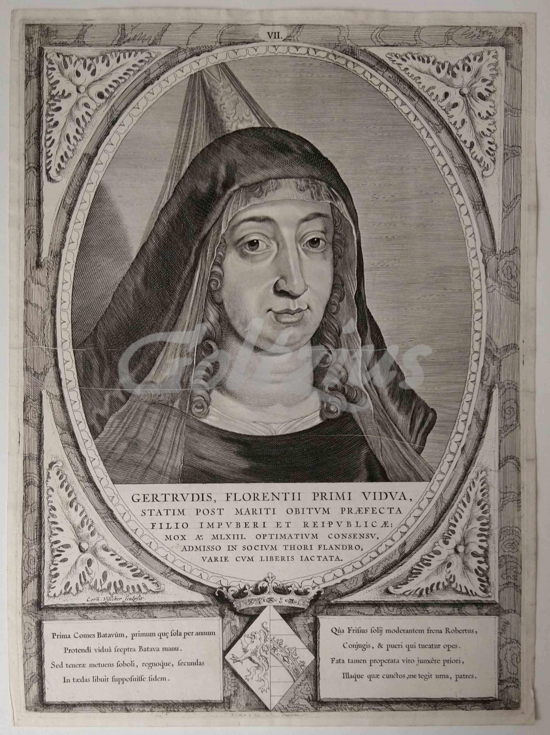 VISSCHER, CORNELIS, Portrait of Gertrude of Saxony
