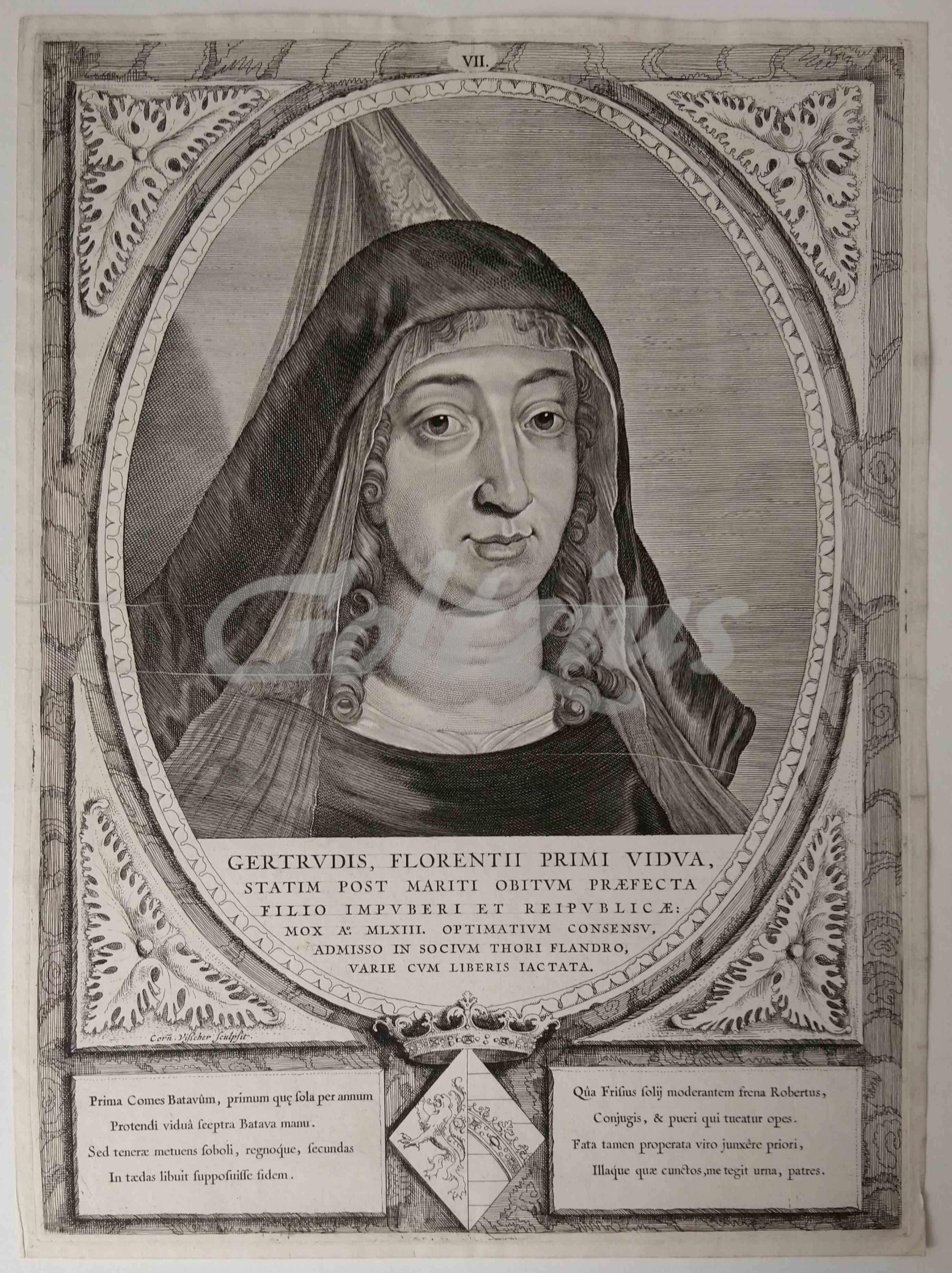 VISSCHER, CORNELIS, - Portrait of Gertrude of Saxony