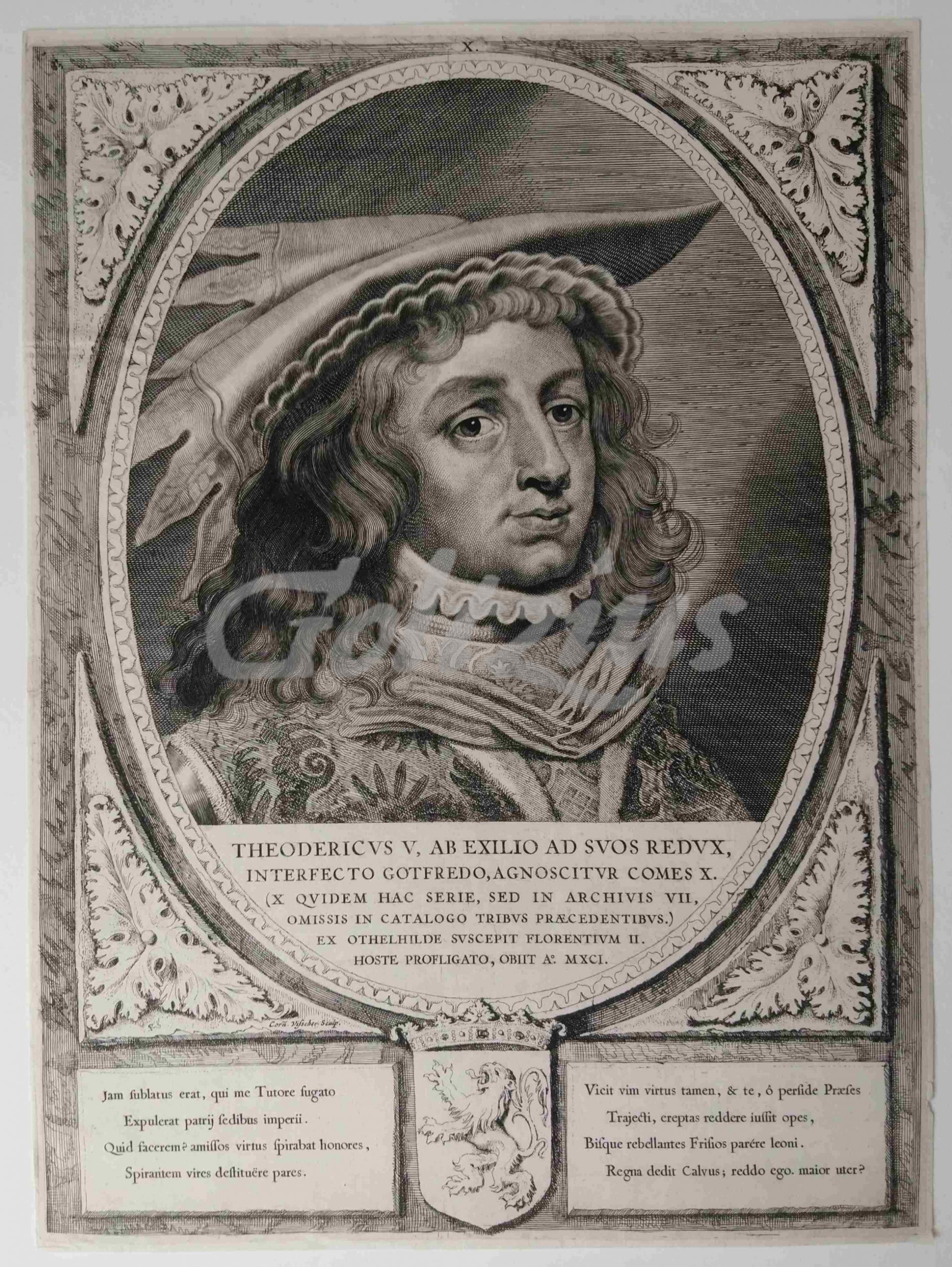 VISSCHER, CORNELIS, Portrait of Dirk V