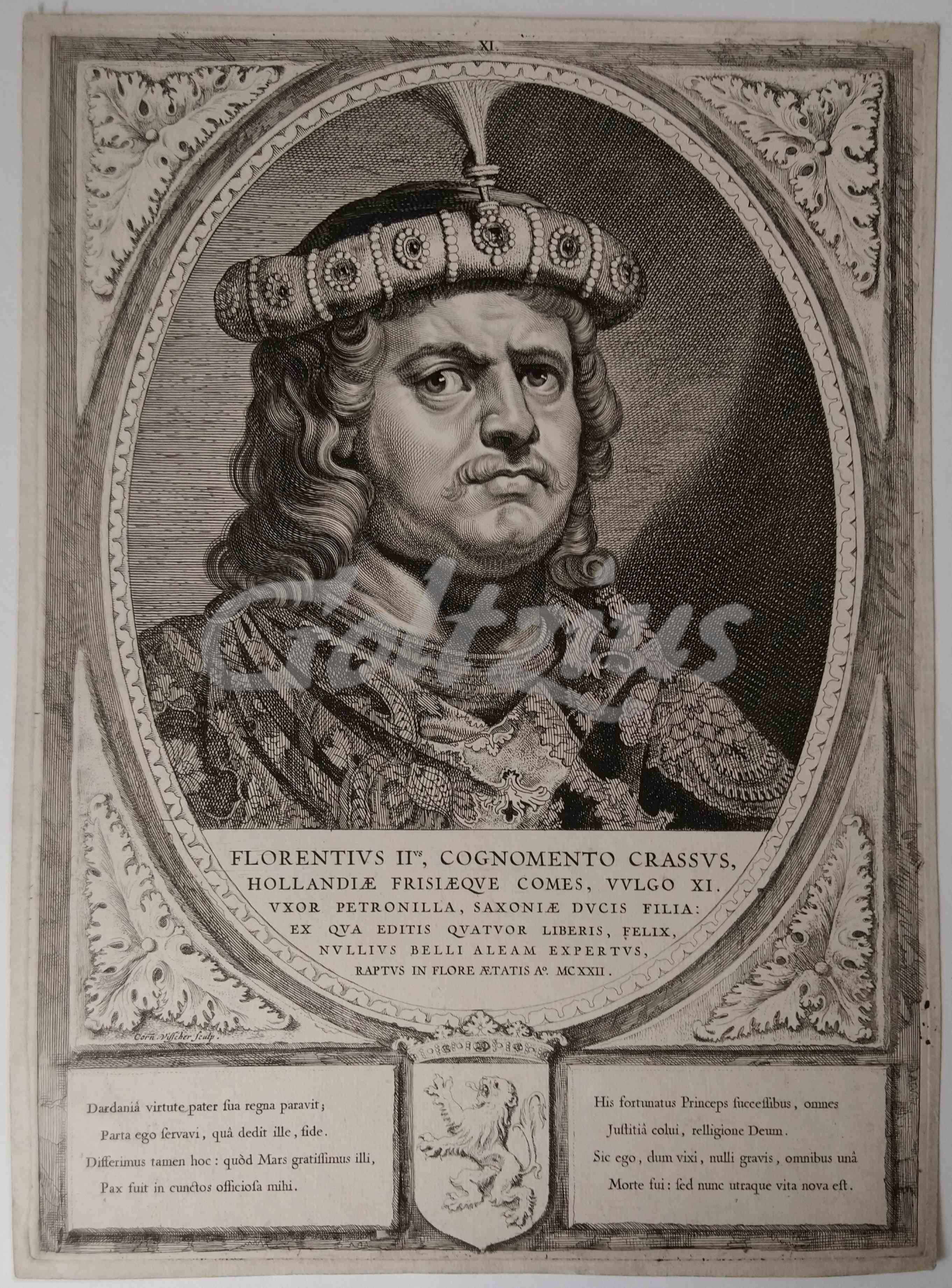 VISSCHER, CORNELIS, - Portrait of Floris II