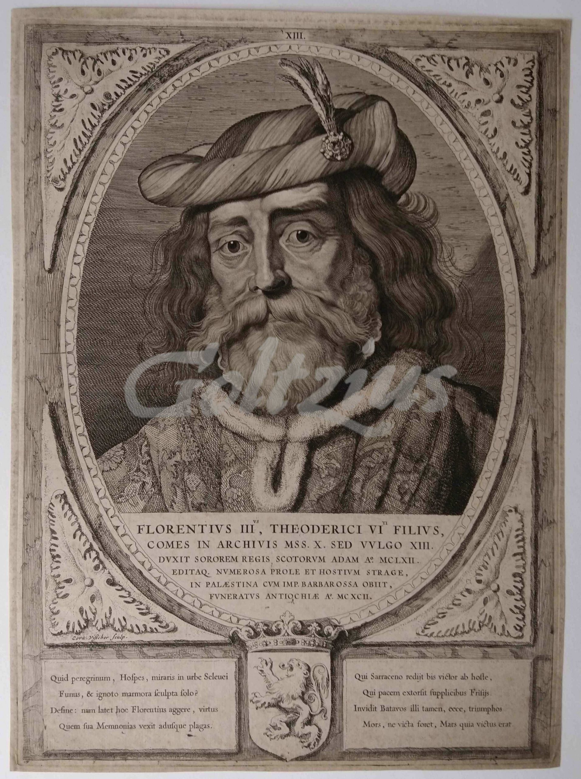 VISSCHER, CORNELIS, Portrait of Floris III