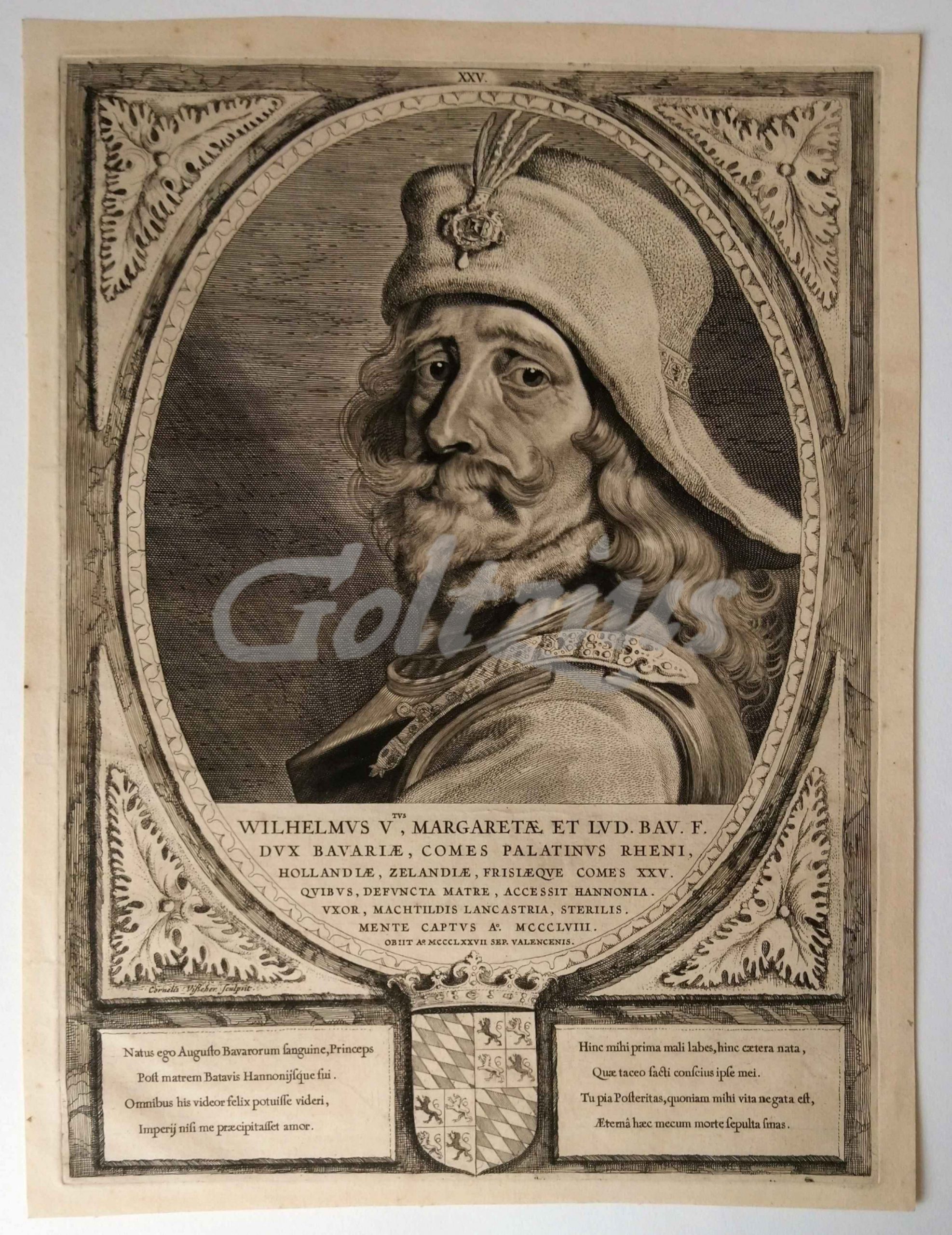 VISSCHER, CORNELIS, Portrait of William V, Count of Holland