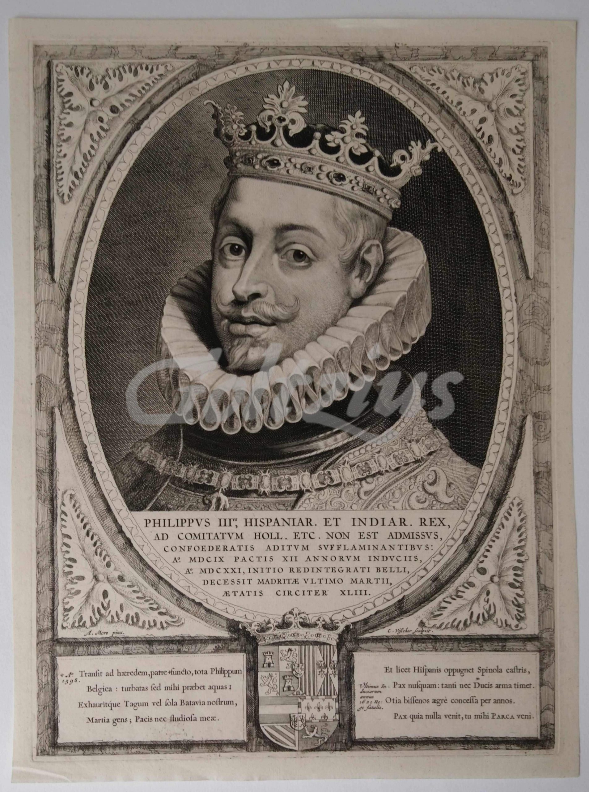 VISSCHER, CORNELIS, Portrait of Philip III of Spain