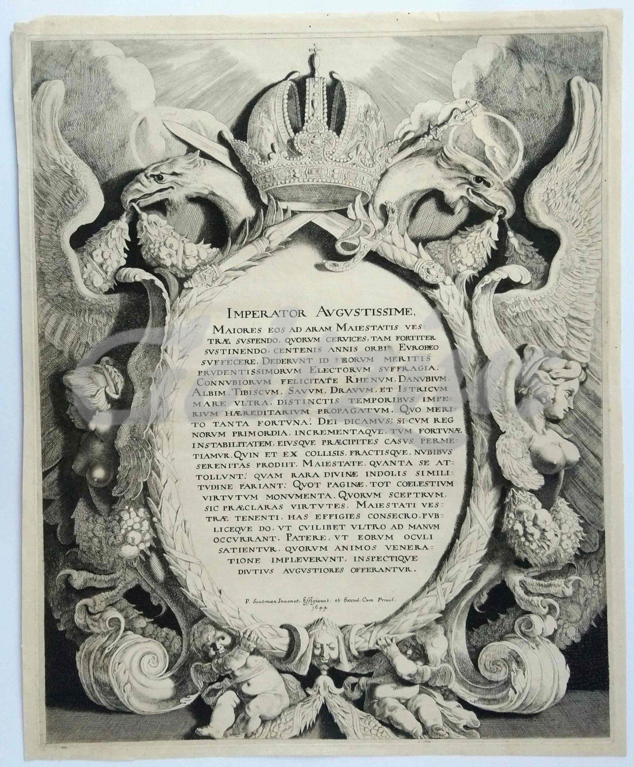 SOMPEL, PIETER VAN, Title print for the series 'Effigies Imperatorum'