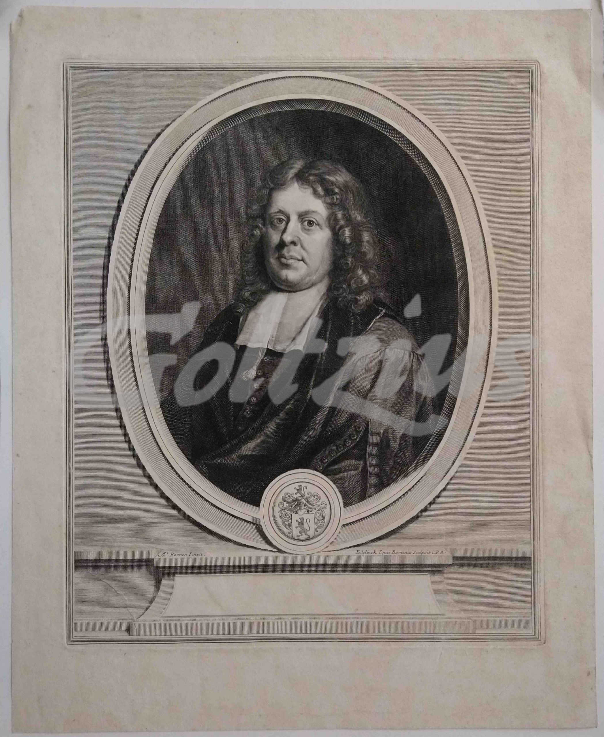EDELINCK, GERARD, Portrait of Gerbrand van Leeuwen