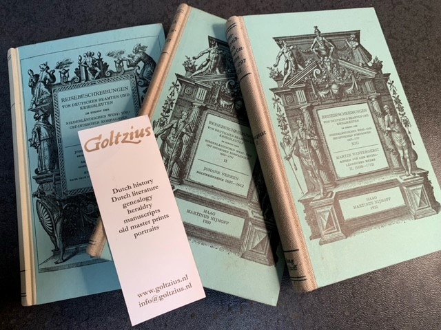 L'HONORE NABER, S.P., Reisebeschreibungen van Deutschen Beamten und Kriegsleuten im Dienst der Niederländischen West- und Ost-Indischen Kompagnien 1602-1797. Herausgegeben von S.P. L'Honoré Naber. [Complete set of 13 volumes).