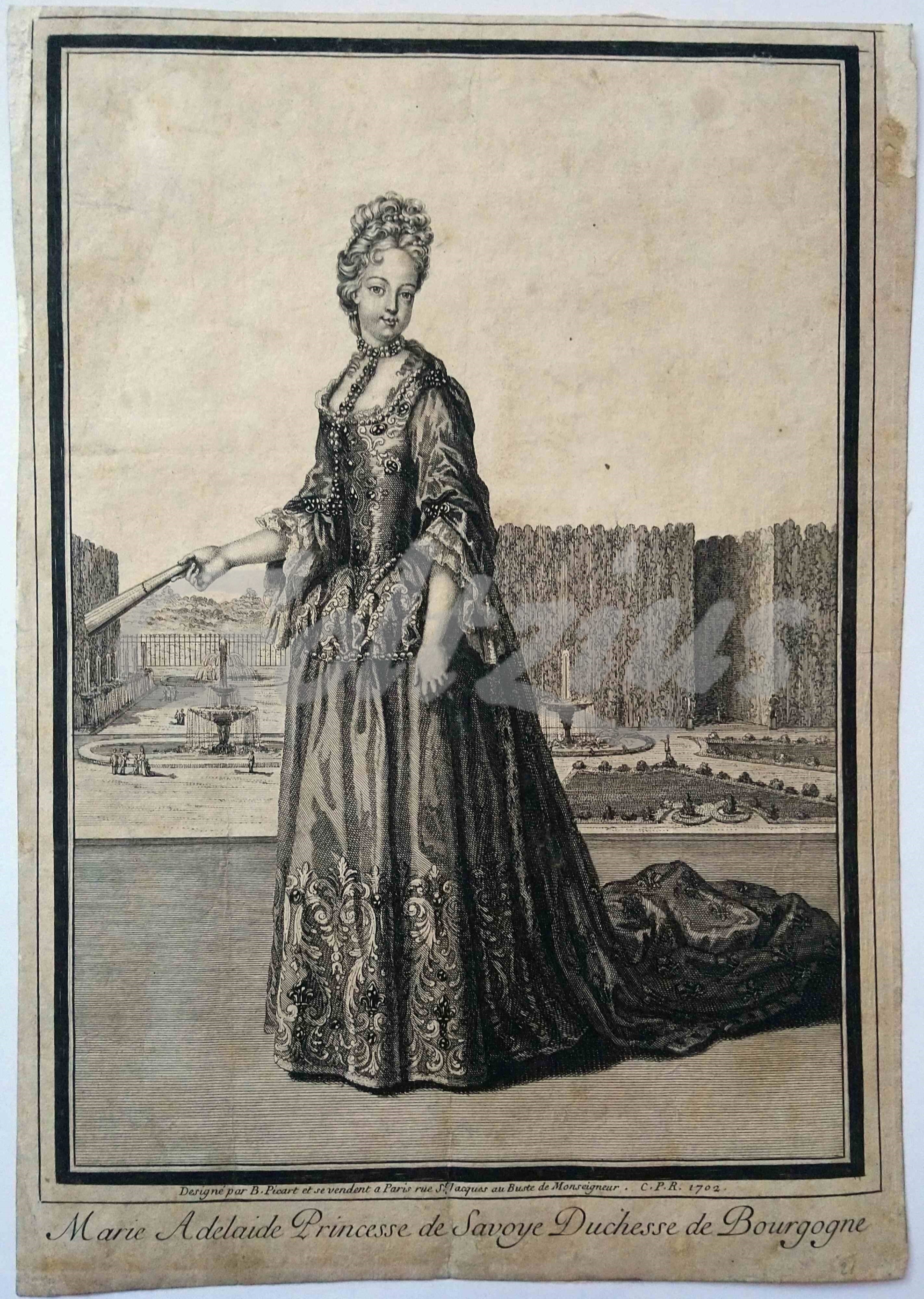 PICART, BERNARD (1673-1733), Marie Adelaide Princesse de Savoye Duchesse de Bourgogne