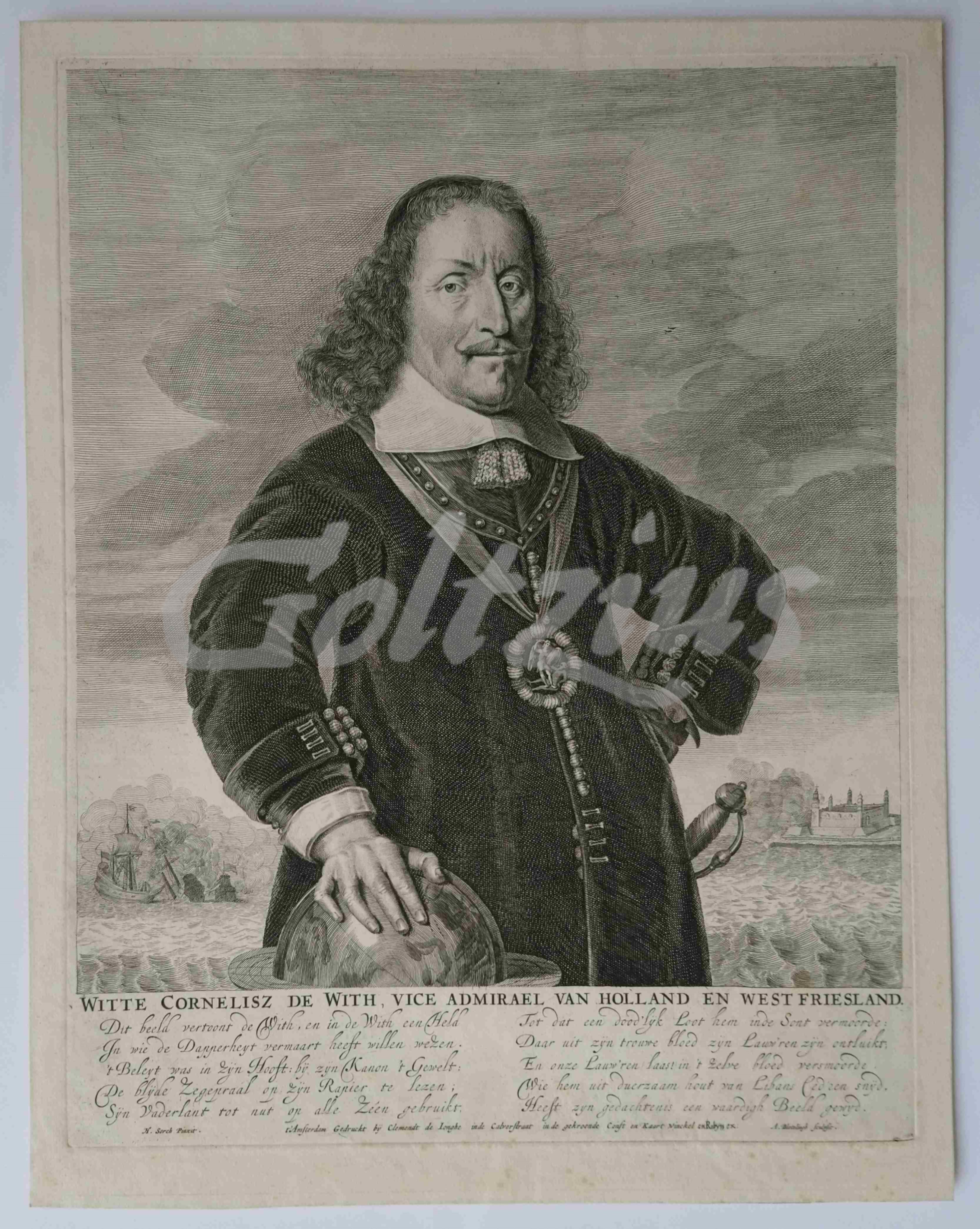 BLOTELING, ABRAHAM (1640-1690), Witte Cornelisz de With, vice admirael van Holland en Westfriesland