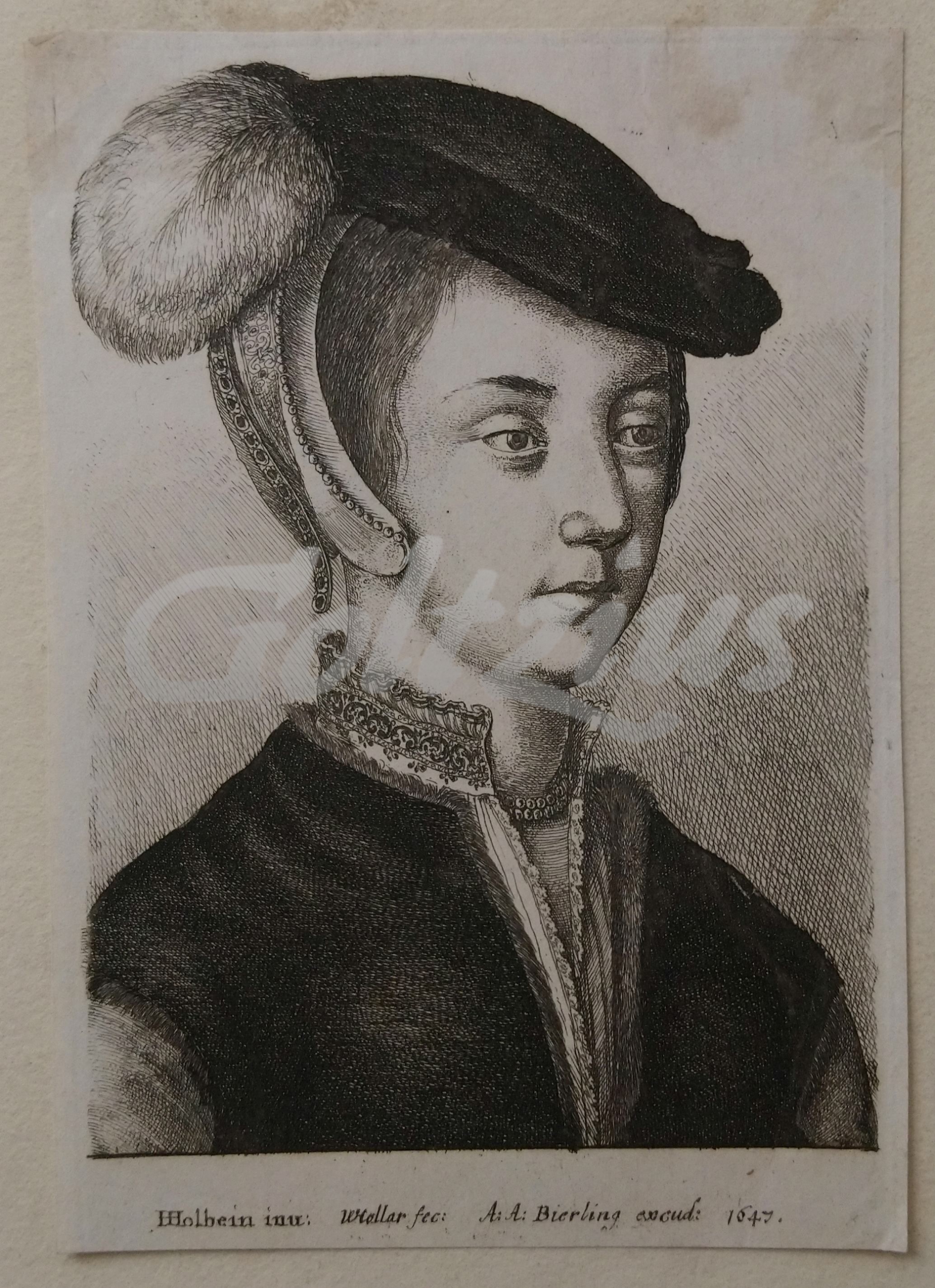 HOLLAR, WENCESLAUS, Portrait of a young woman