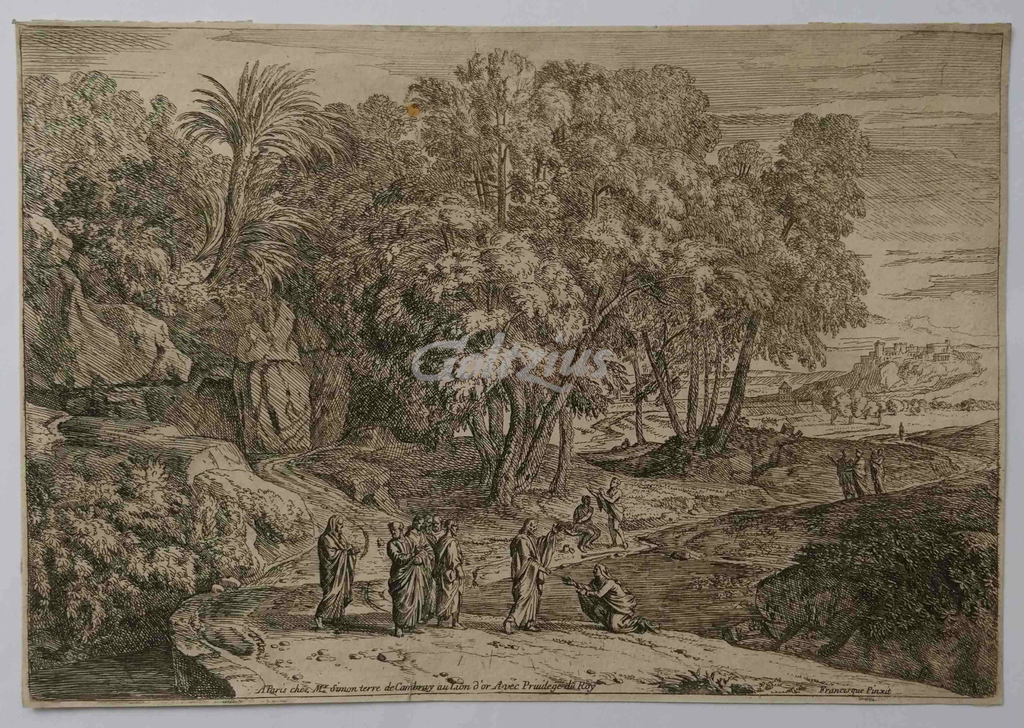 THÉODORE, Arcadian landscape with Christ and the Canaanite woman
