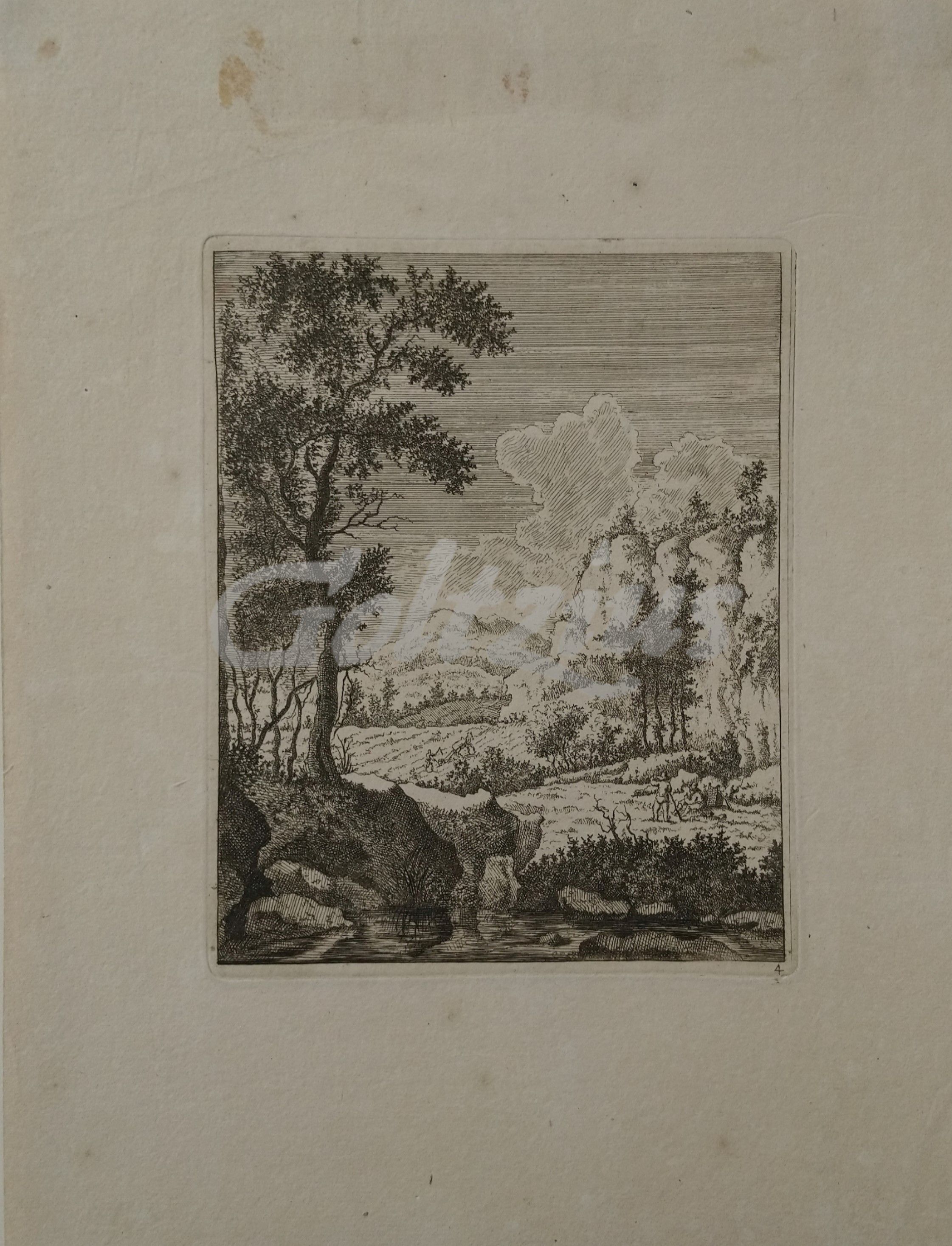 LUTMA, JACOB, Mountain landscape with resting figures and ploughing