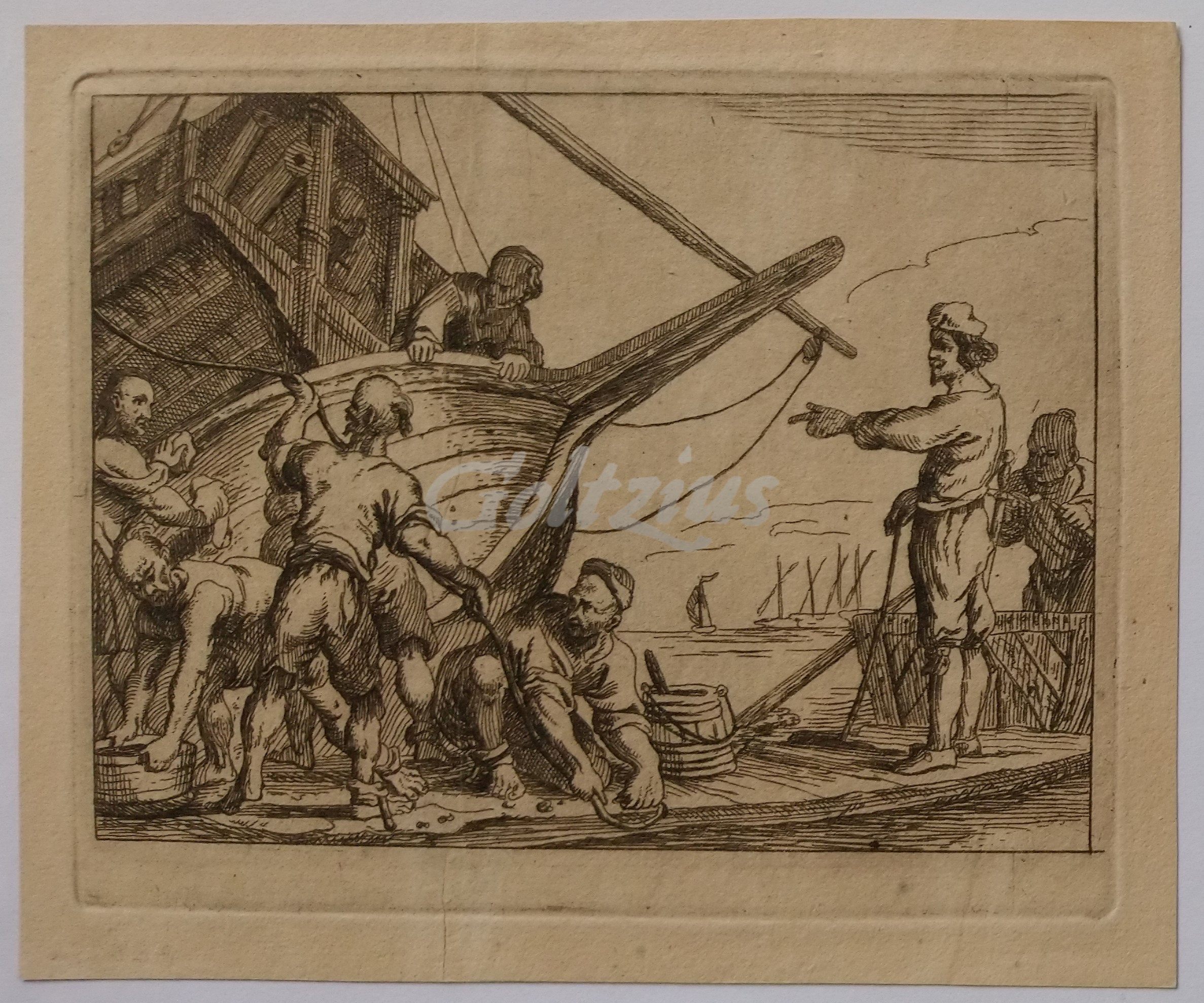 SCHAEP, M., Series of twelve etchings of harbour scenes