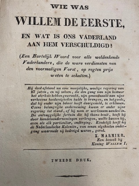 THORBECKE, JOANNES RUDOLPH, Convolute concerning Thorbecke, Willem I and the constitution.