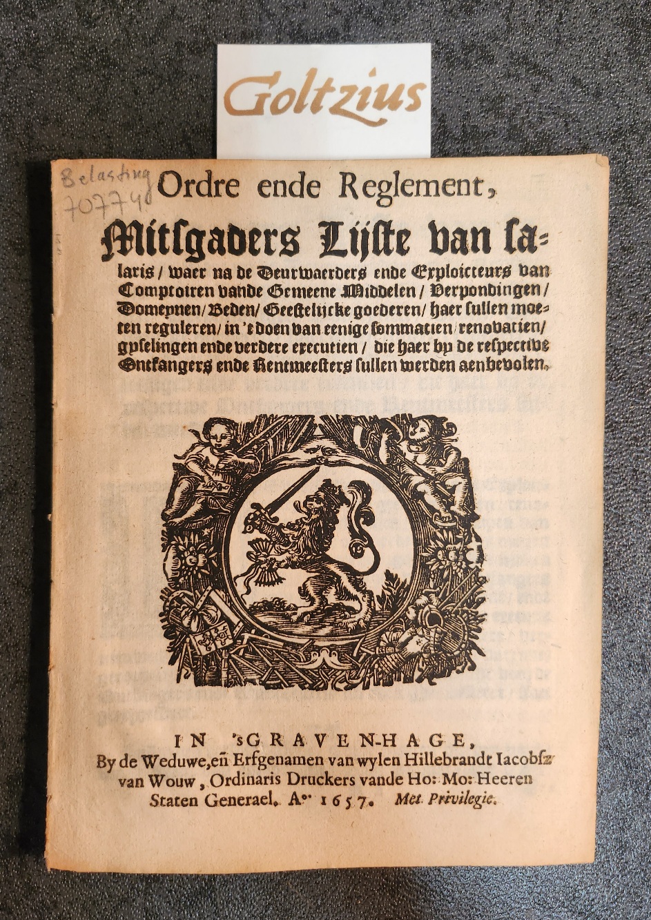 BOCCALIN, Missive van Parnas, vervattende onder andere, een redenering van Ferdinand Alvares van Toledo, Hartog van Alva. En Apolloos oordeel over de selve.