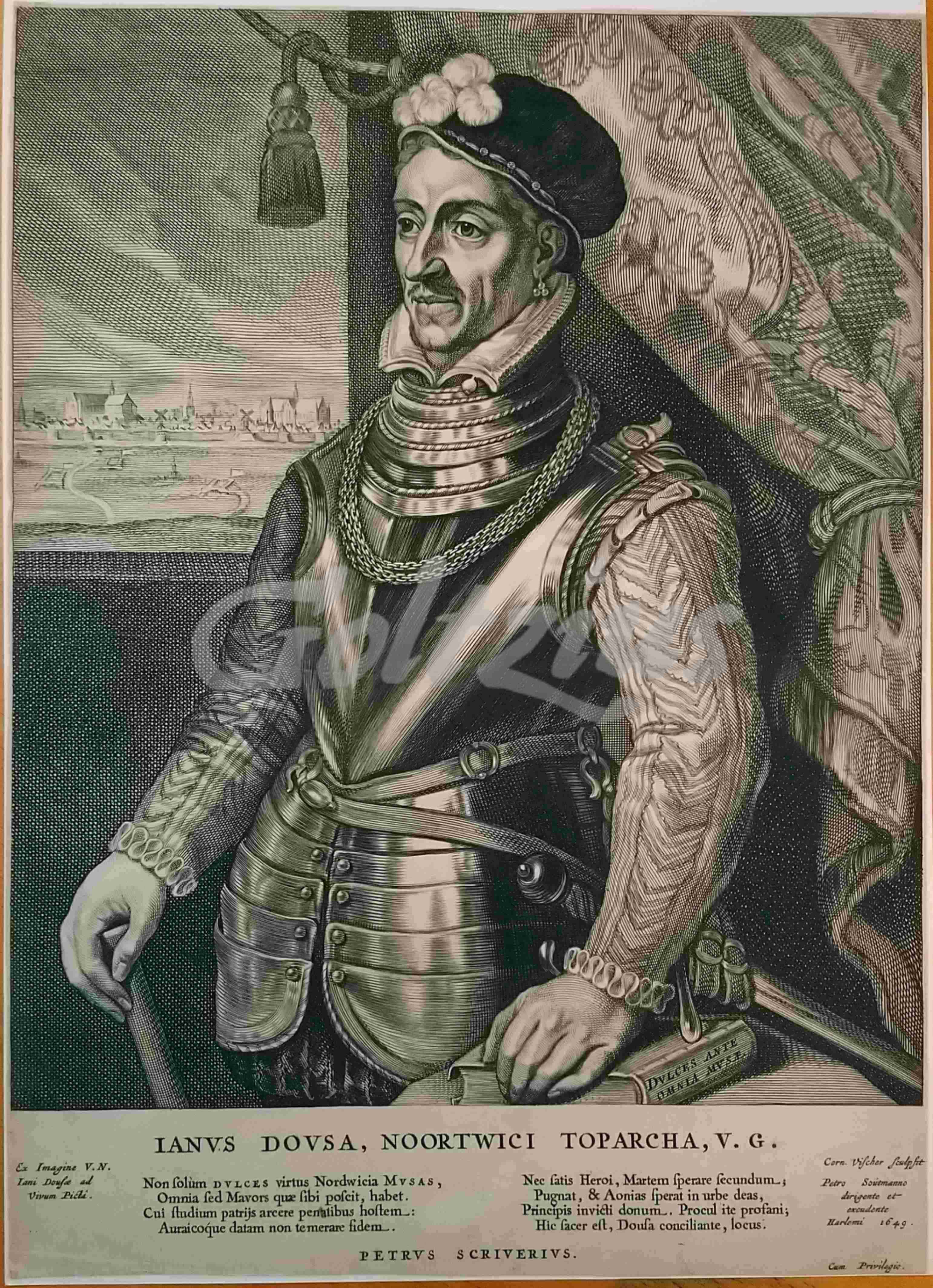 VISSCHER, CORNELIS III, Portrait of Johan van der Does