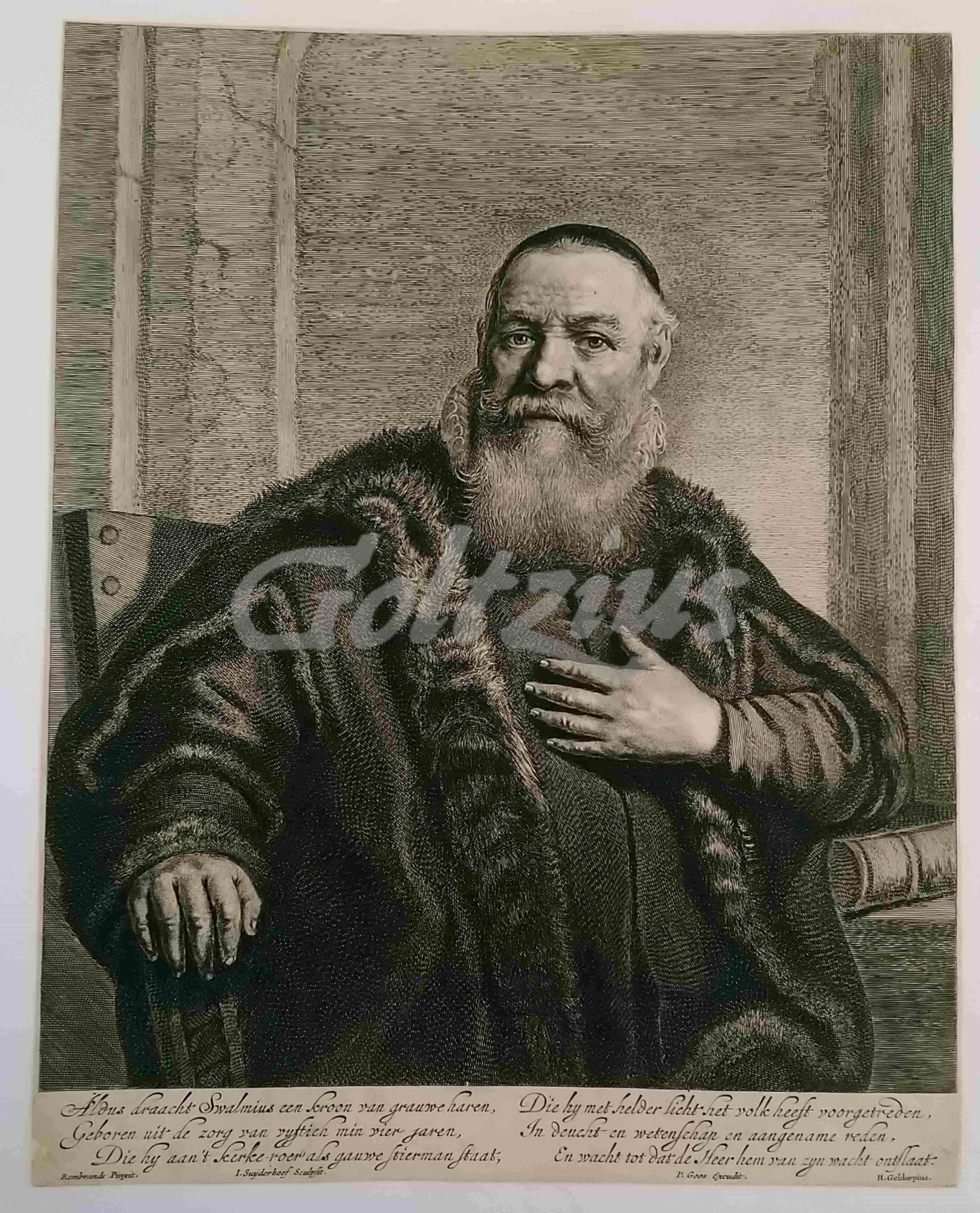 SUYDERHOEF, JONAS, Portrait of Eleazar Swalmius