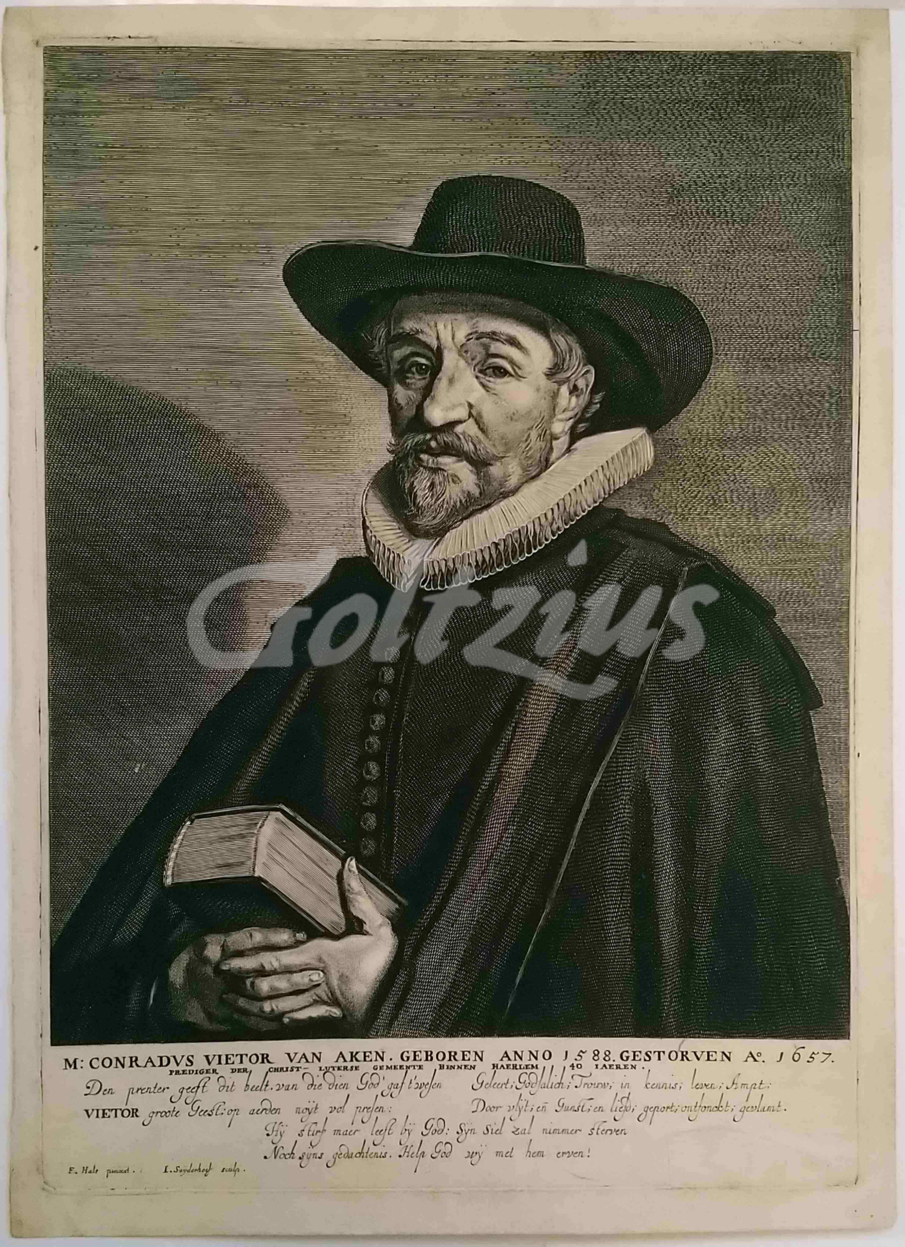 SUYDERHOEF, JONAS, Portrait of Conradus Viëtor