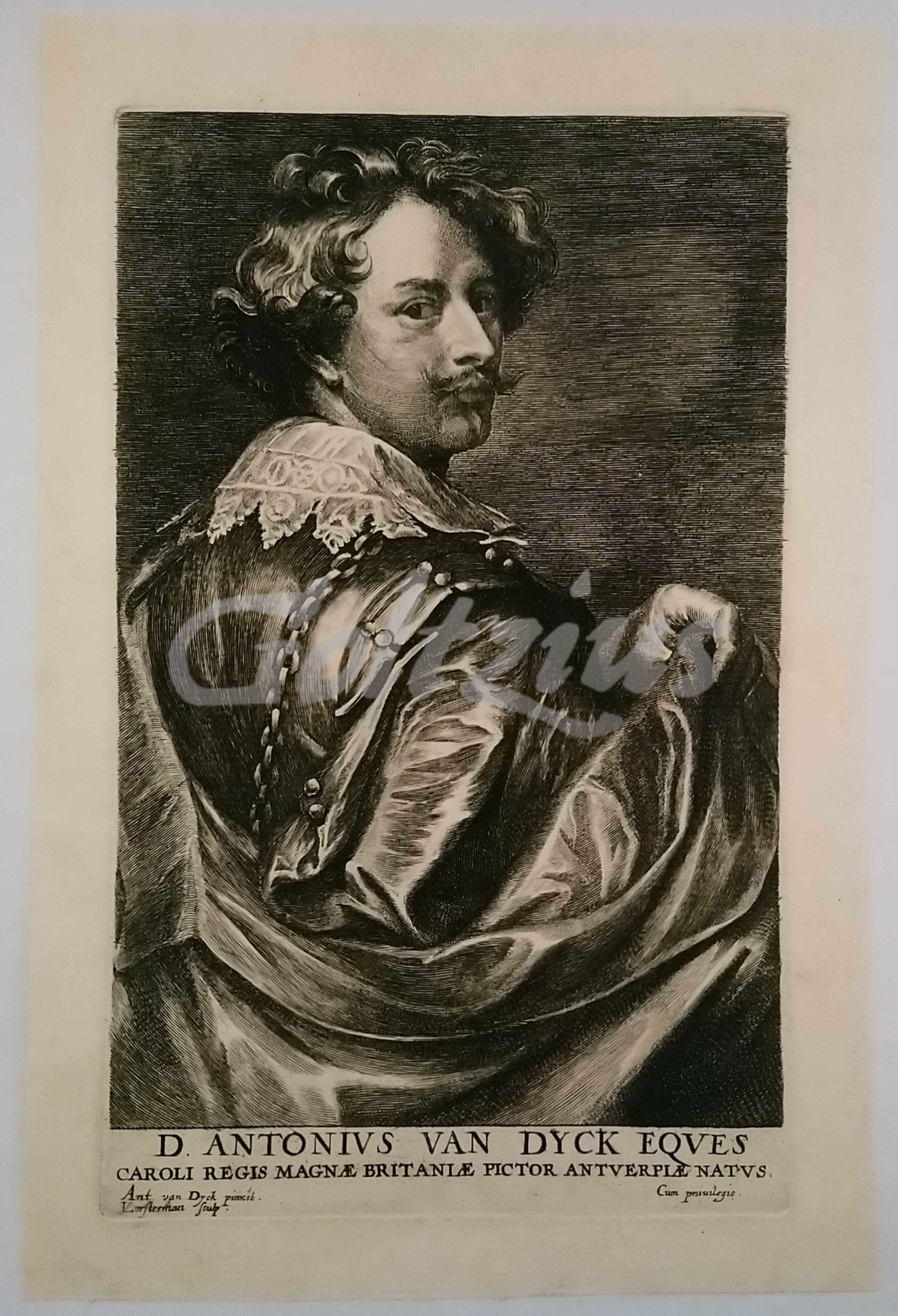 VORSTERMAN, LUCAS I, Portrait of painter Anthony van Dyck
