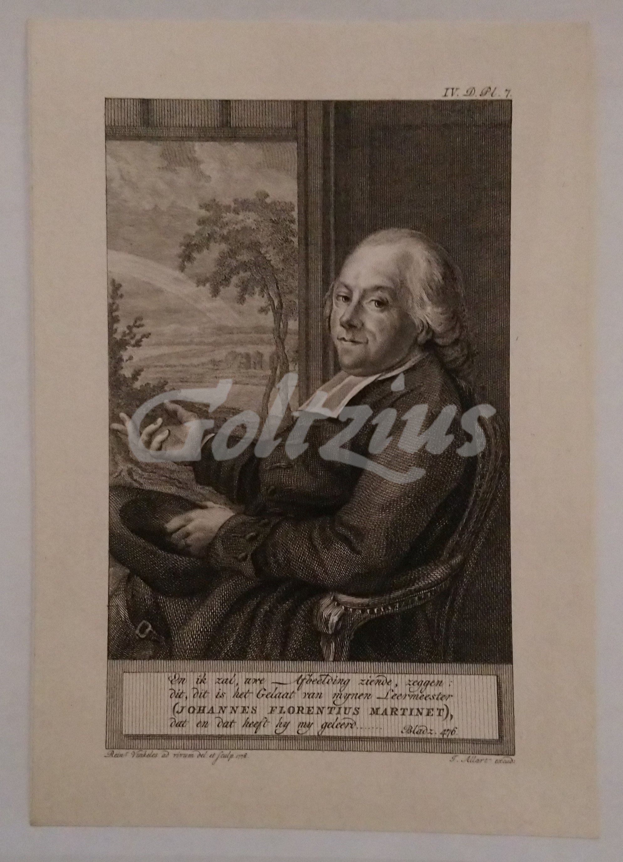 VINKELES, REINIER (1741-1816), Portrait of Jan Floris Martinet