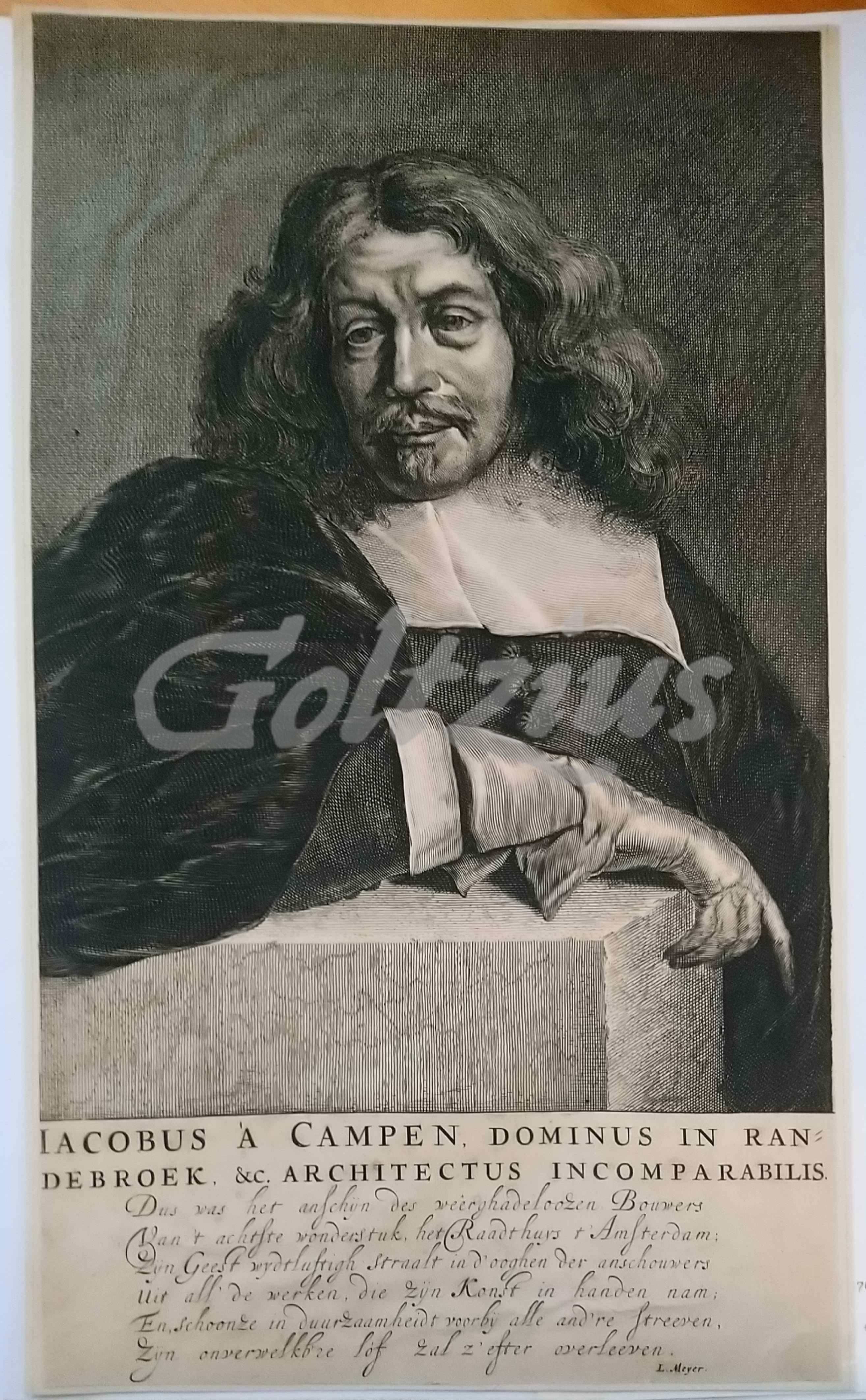 LUTMA, ABRAHAM, Portrait of Jacob van Campen