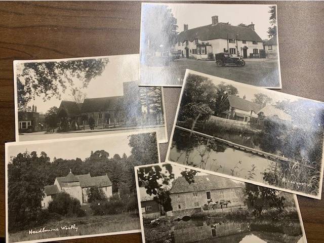 5 original photographic postcards of Kings Worthy and Headborne Worthy.