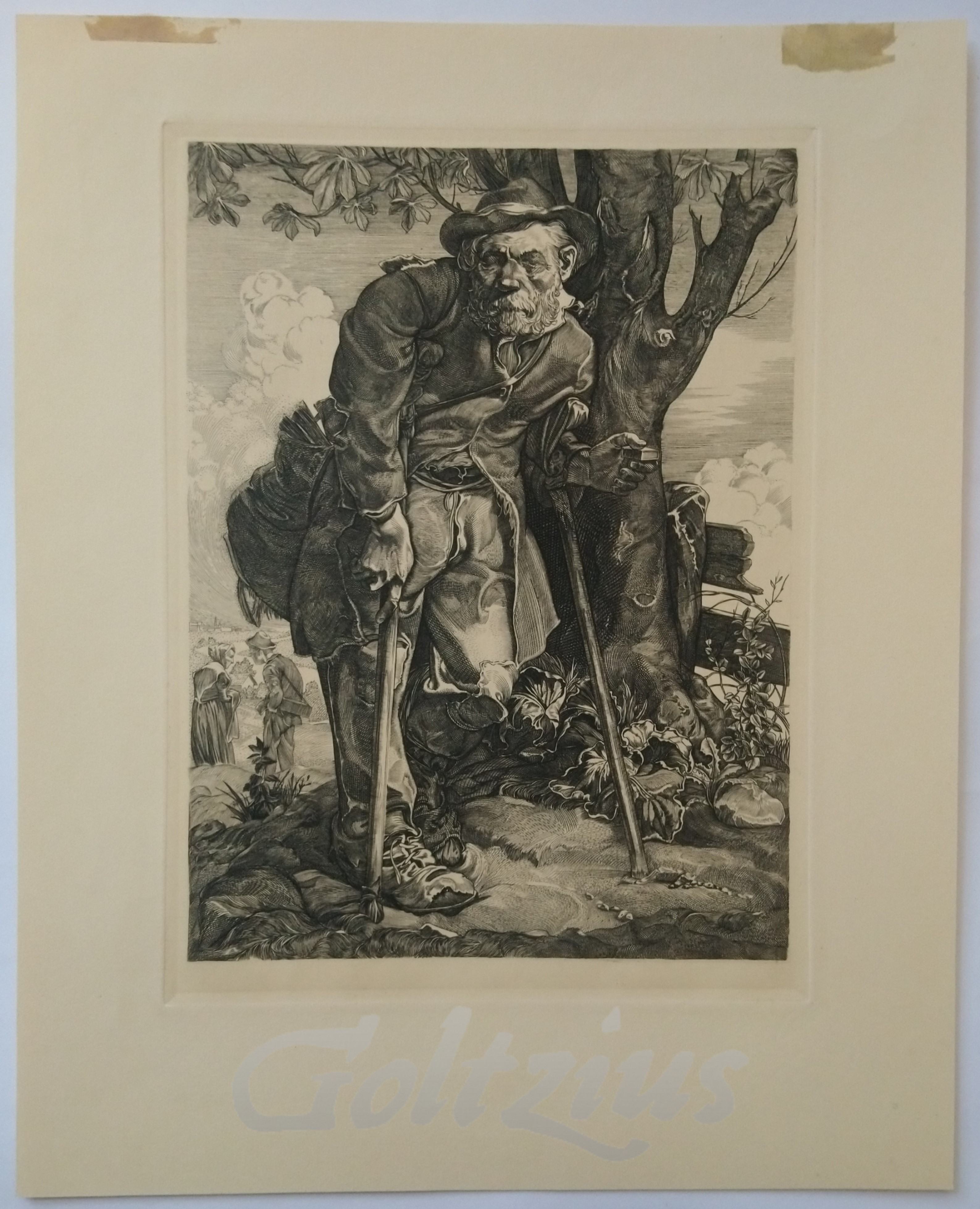 AARTS, JOHANNES JOSEPHUS, Blind beggar on crutches