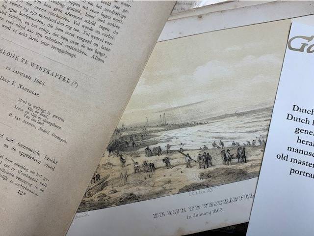 NAGTGLAS, F., De zeedijk te Westkapelle in Januarij 1863.