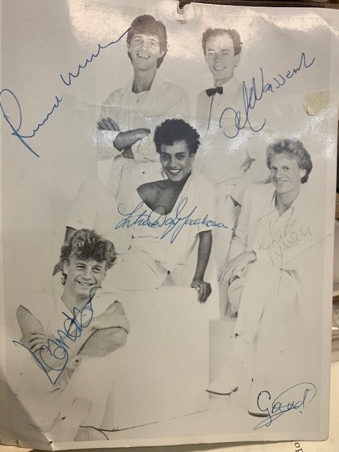 Spargo: original postcard signed by the members of this popular popband from the 80-ies SPARGO!