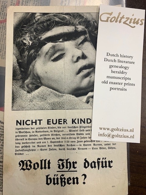  - Wie Hass sat, wird Rache ernten! Nicht euer kind (...) Wollt Ihr dafur bussen?