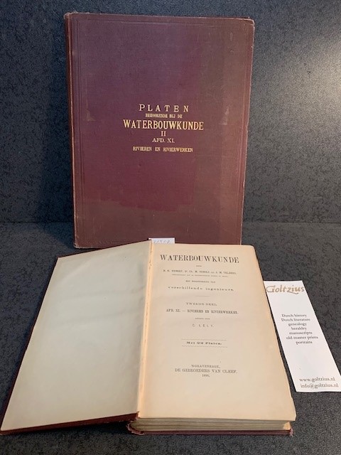 HENKET, N.H., DR. CH. M. SCHOLS., J.M. TELDERS. (ED. C. LELY), Waterbouwkunde 2e deel: Afd. XI Rivieren en rivierwerken, met 22 platen. in separate atlas.