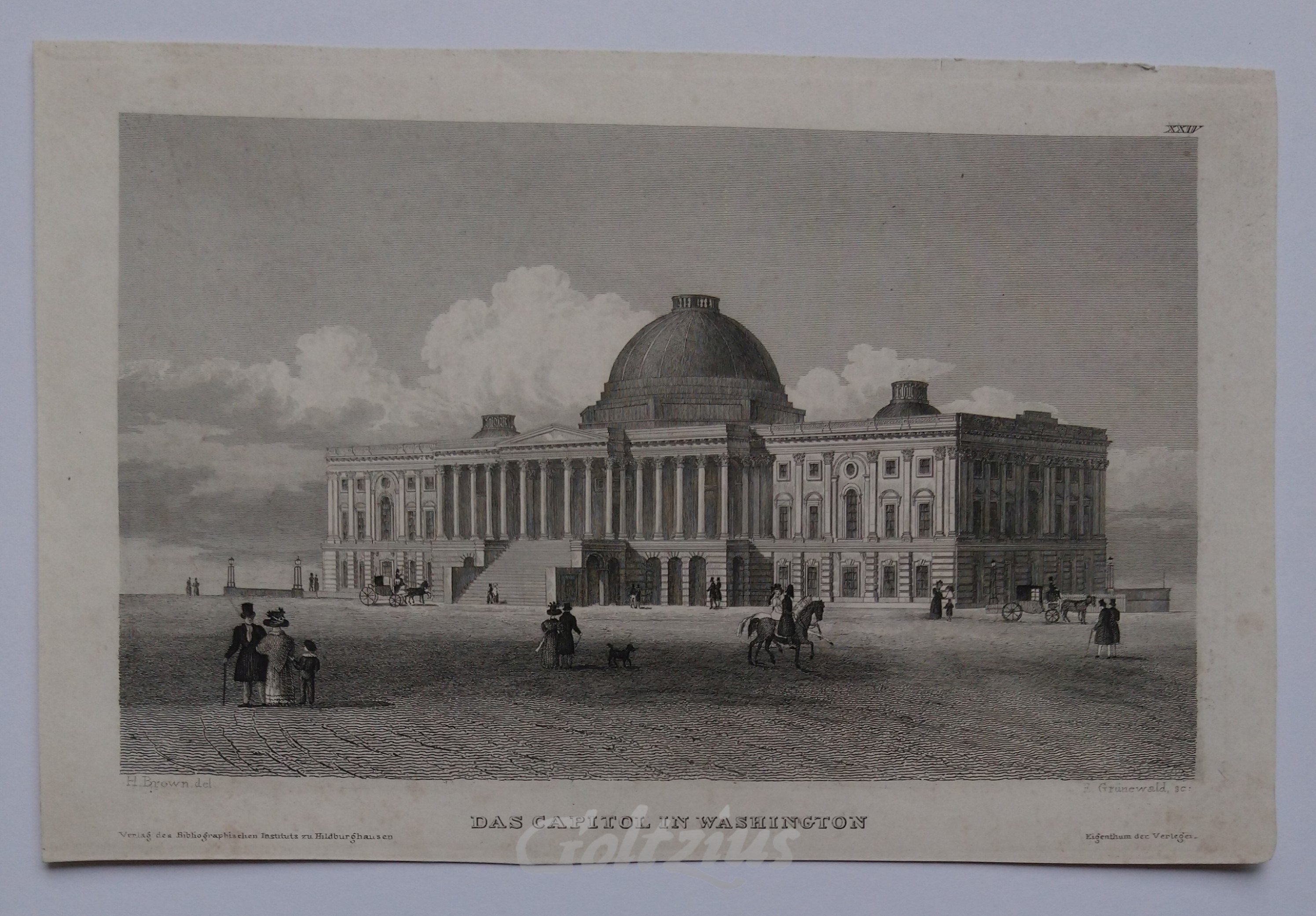GRÜNEWALD, ERNST FRIEDRICH, Das Capitol in Washington