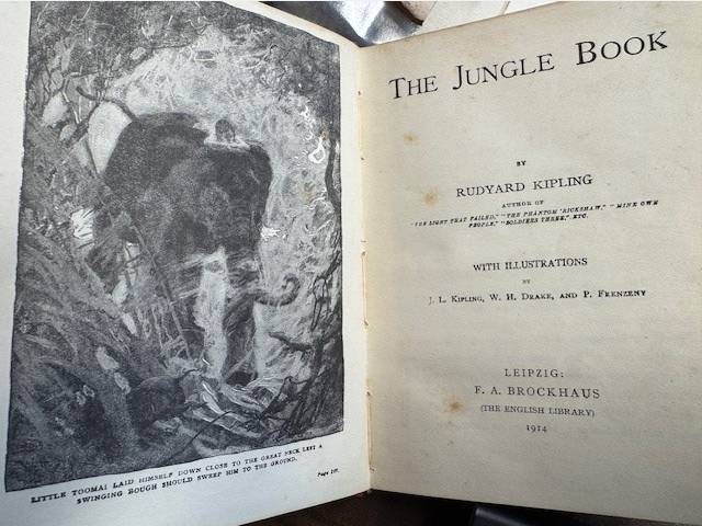 KIPLING, R., The jungle book. with illustrations by J.L. Kipling, W.H. Drake and P. Frenzeny.