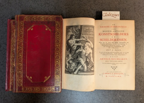HOUBRAKEN, A., De groote schouburgh der nederlantsche konstschilders en schilderessen. Waar van 'er veele met hunne Beeltenissen ten Tooneel verschynen, en hun Levensgedrag en Konstwerken beschreven worden: zynde een vervolg op het Schilderboek van K. v. Mander.