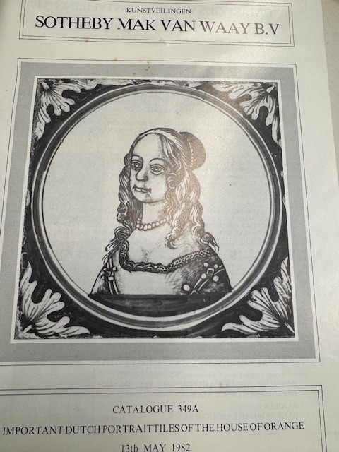 Sotheby Mak van Waay: Important Dutch Portrait tiles of the House of Orange.